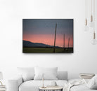 Pink Sky at Night by Nancy Crowell on GIANT ART - blue landscape