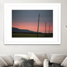 Pink Sky at Night by Nancy Crowell on GIANT ART - blue landscape