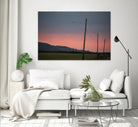 Pink Sky at Night by Nancy Crowell on GIANT ART - blue landscape