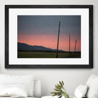 Pink Sky at Night by Nancy Crowell on GIANT ART - blue landscape