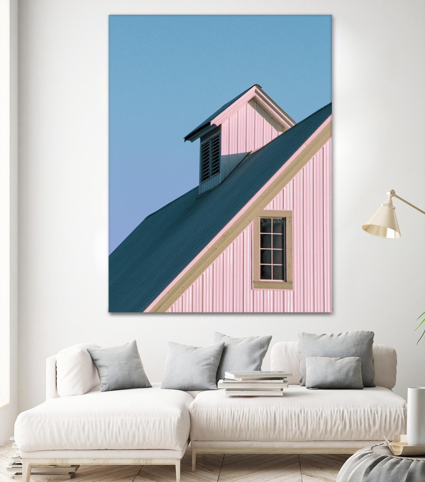 Pastoral Pink by Nancy Crowell on GIANT ART - pink rustic scenes