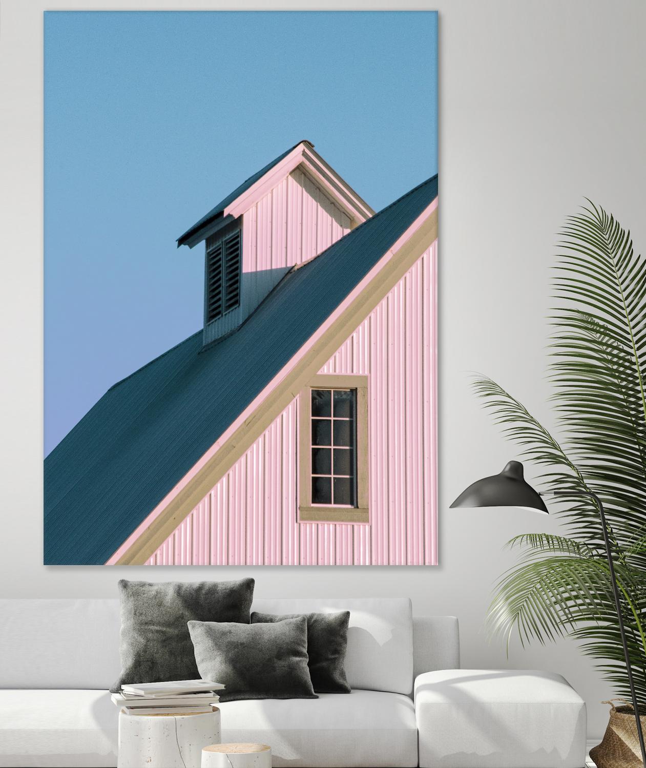 Pastoral Pink by Nancy Crowell on GIANT ART - pink rustic scenes