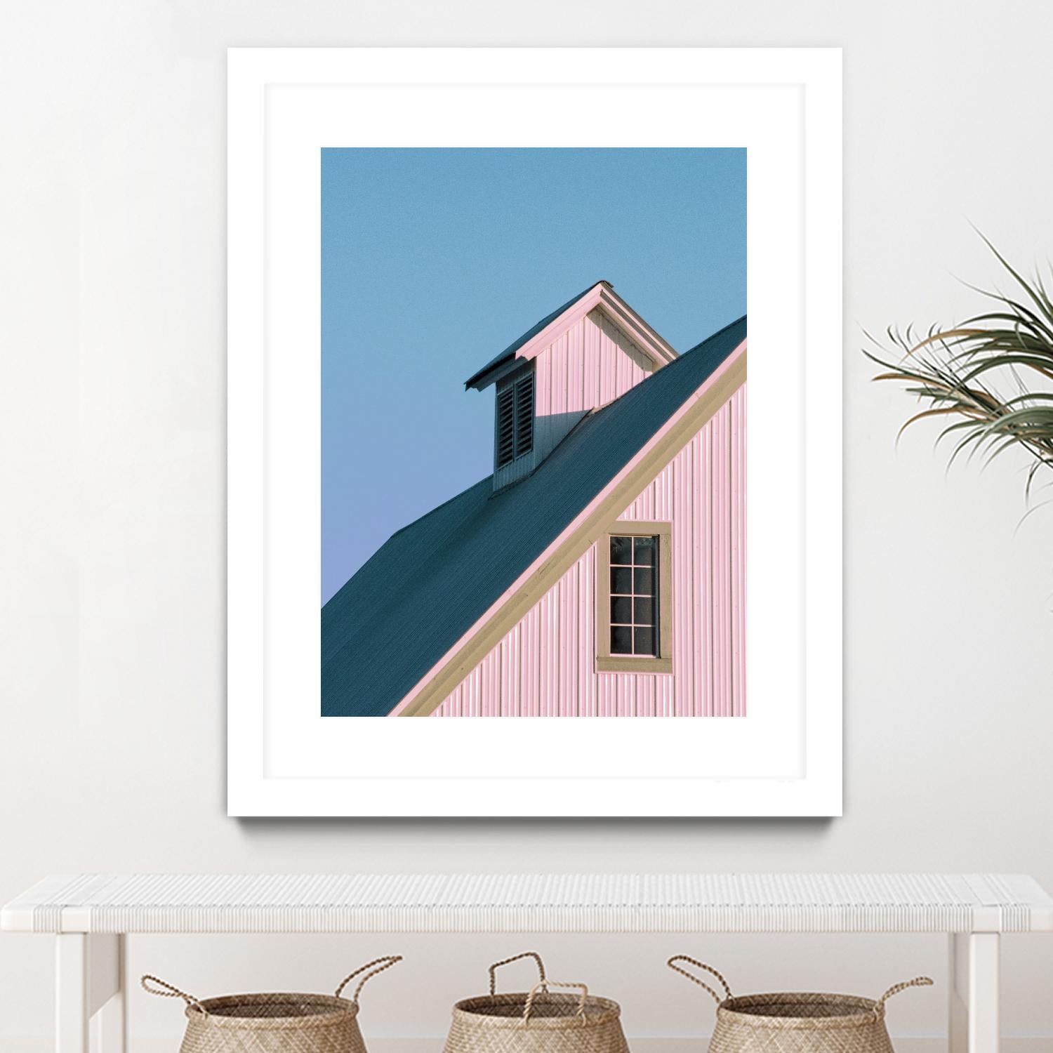 Pastoral Pink by Nancy Crowell on GIANT ART - pink rustic scenes