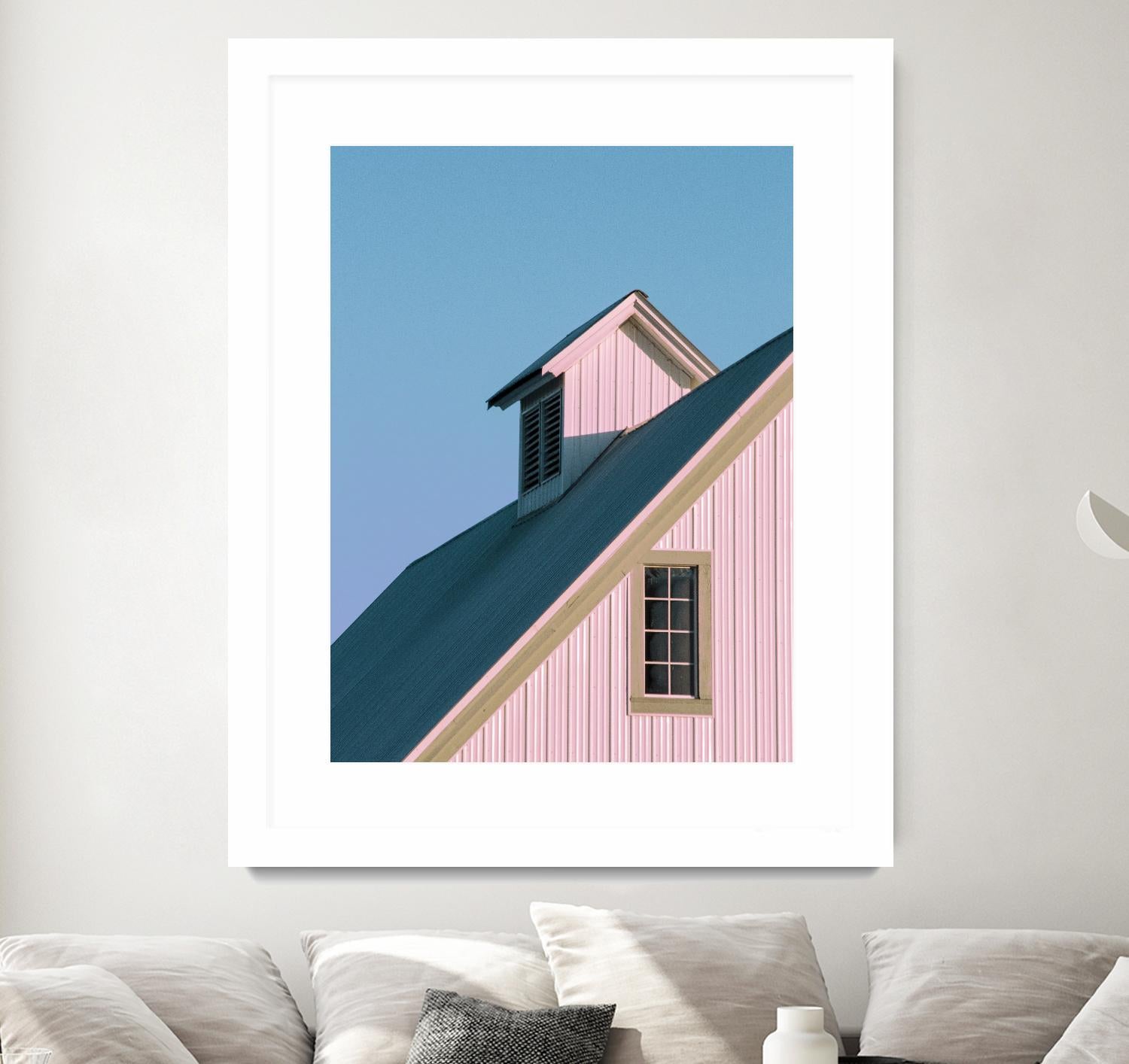 Pastoral Pink by Nancy Crowell on GIANT ART - pink rustic scenes