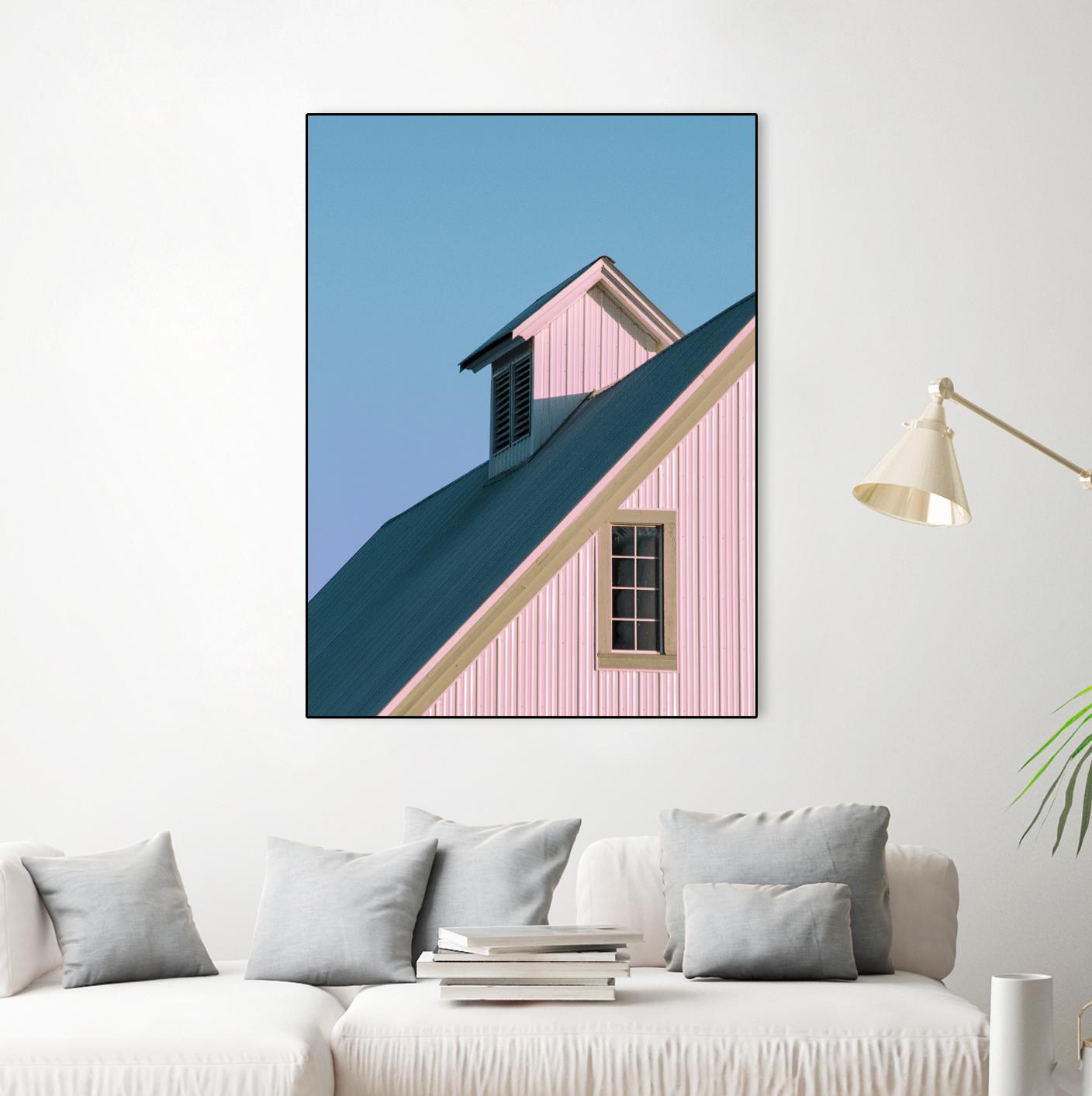 Pastoral Pink by Nancy Crowell on GIANT ART - pink rustic scenes