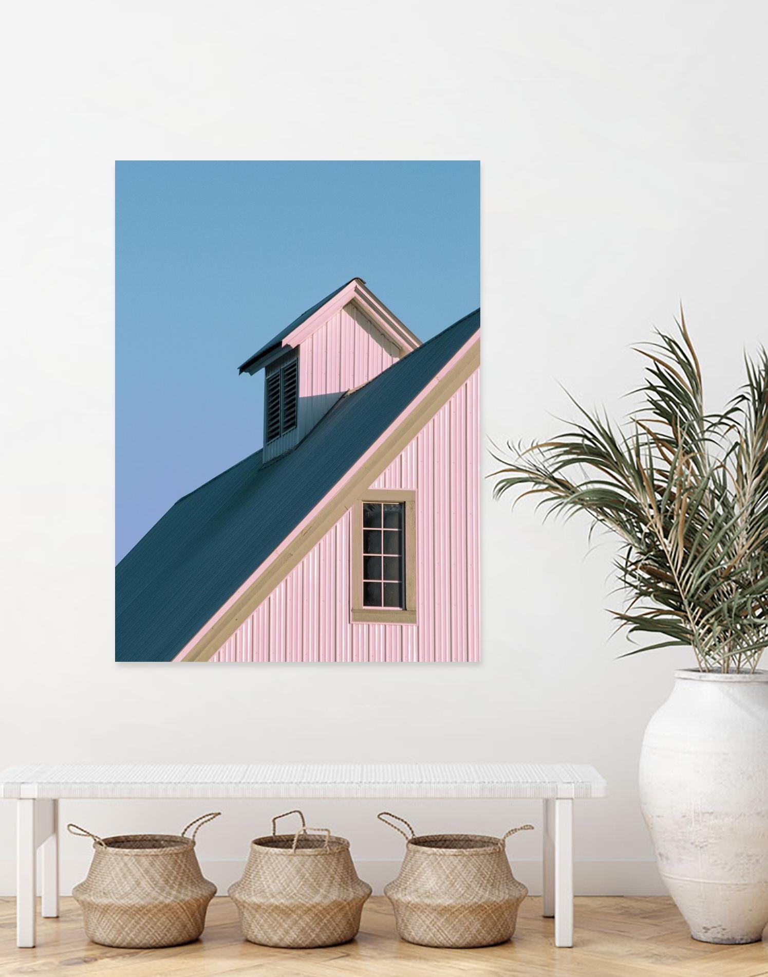 Pastoral Pink by Nancy Crowell on GIANT ART - pink rustic scenes