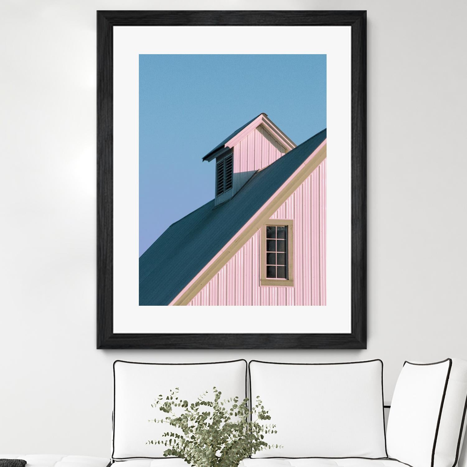 Pastoral Pink by Nancy Crowell on GIANT ART - pink rustic scenes