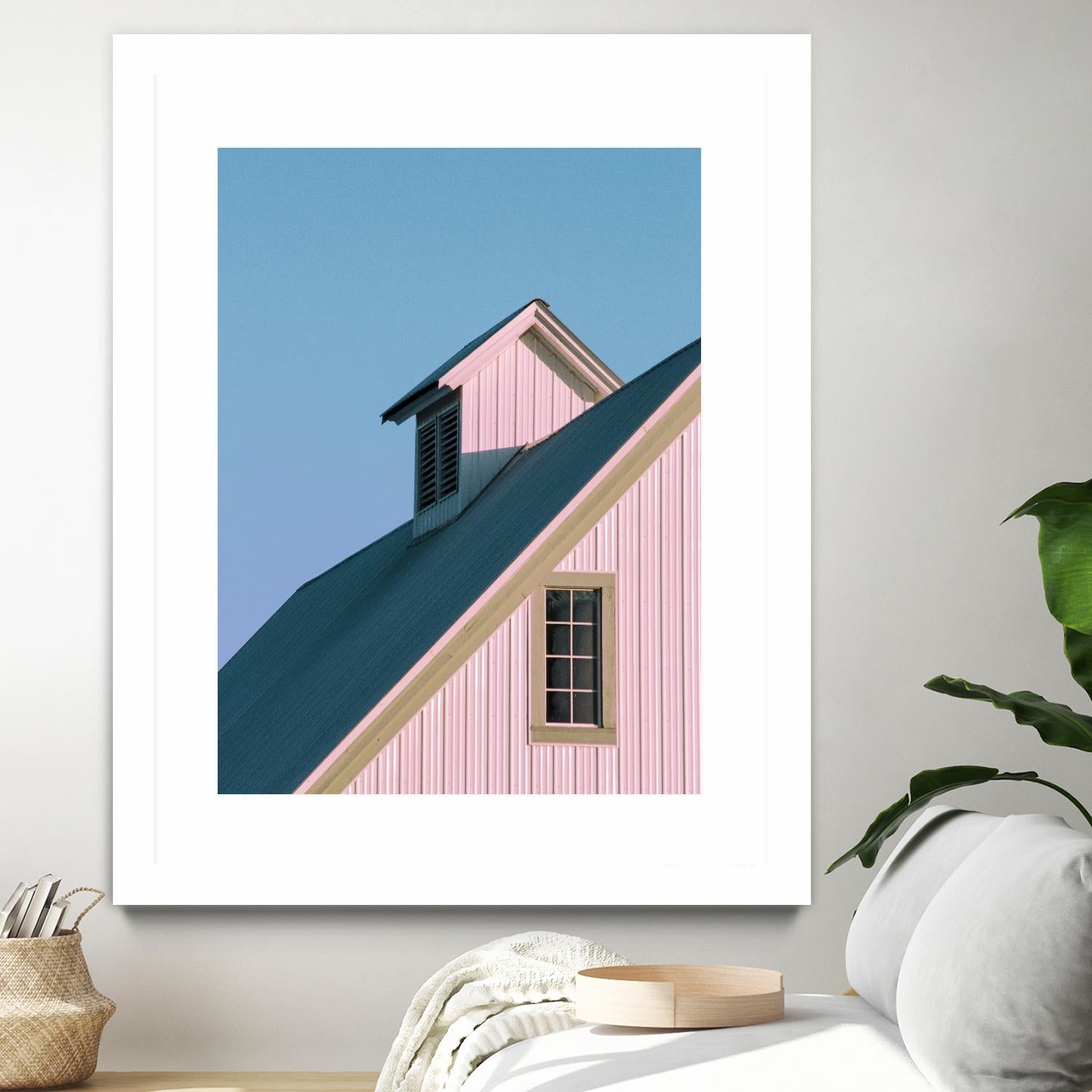 Pastoral Pink by Nancy Crowell on GIANT ART - pink rustic scenes