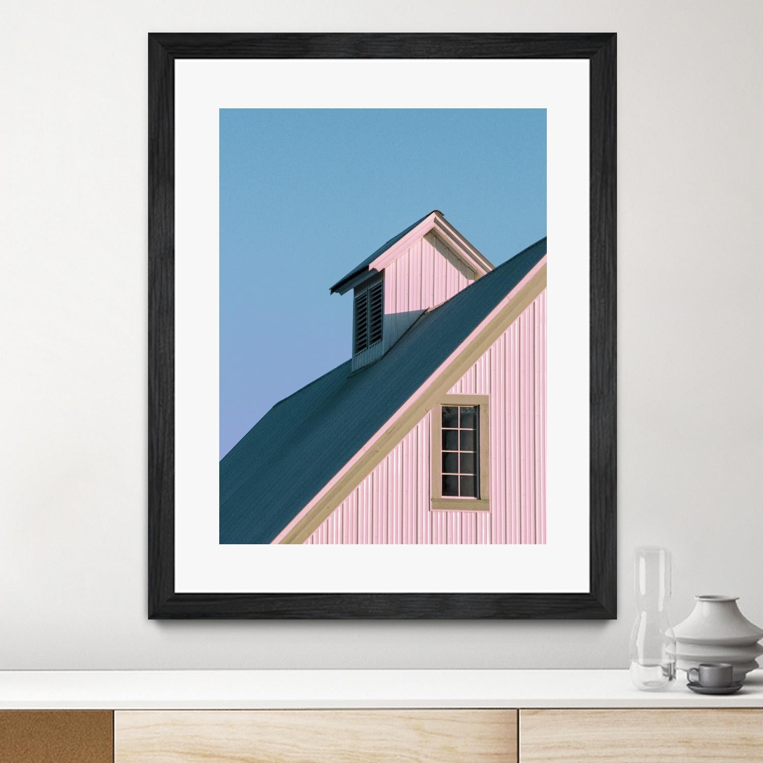 Pastoral Pink by Nancy Crowell on GIANT ART - pink rustic scenes