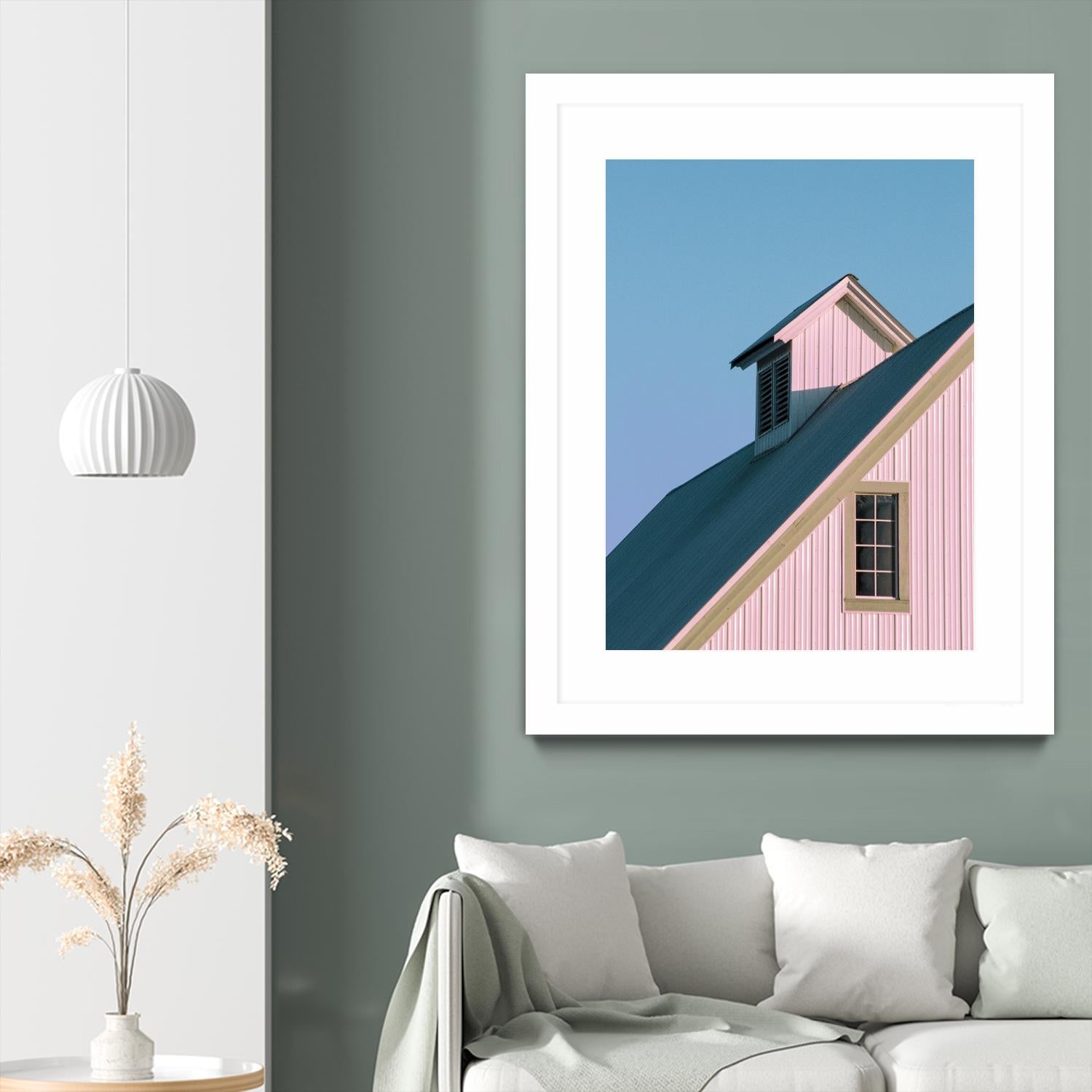 Pastoral Pink by Nancy Crowell on GIANT ART - pink rustic scenes
