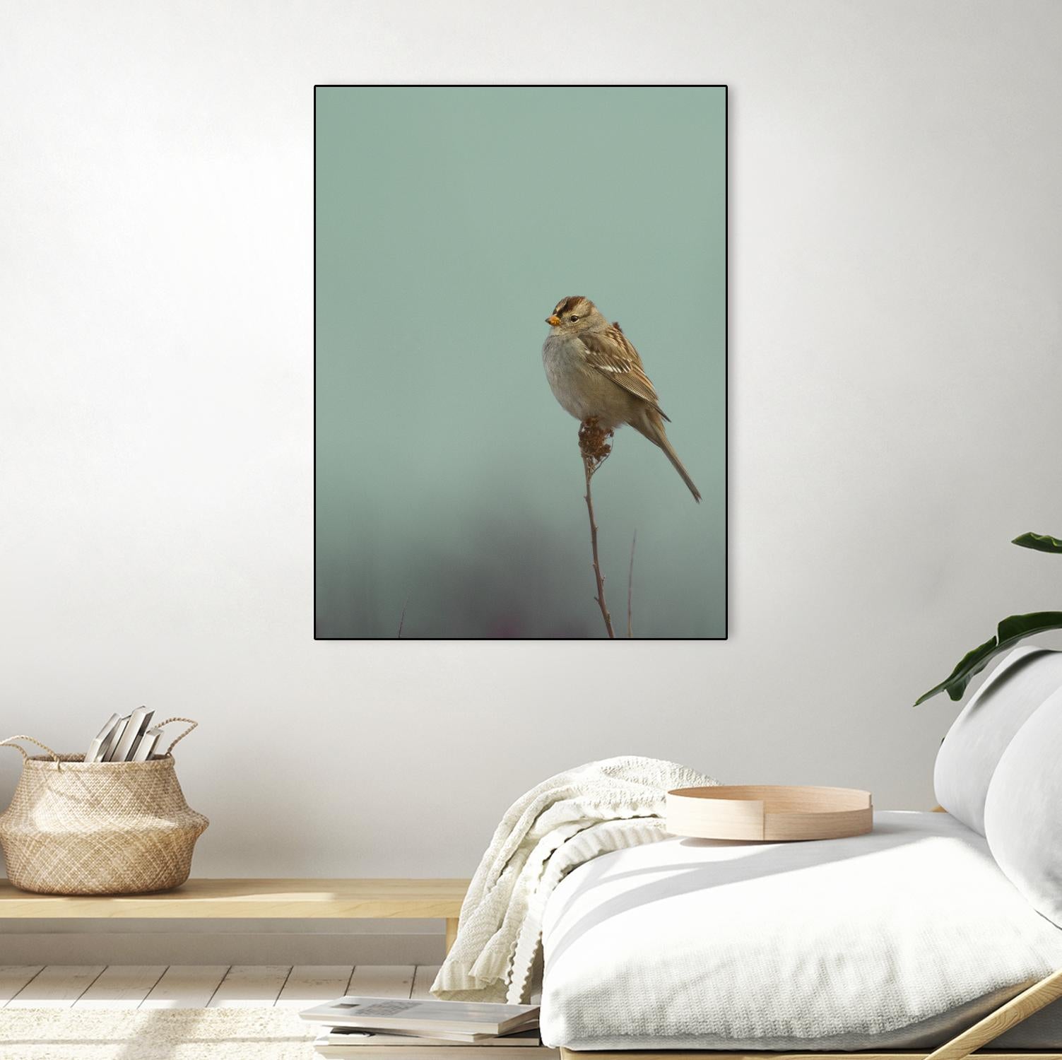 Perch by Nancy Crowell on GIANT ART - greens birds