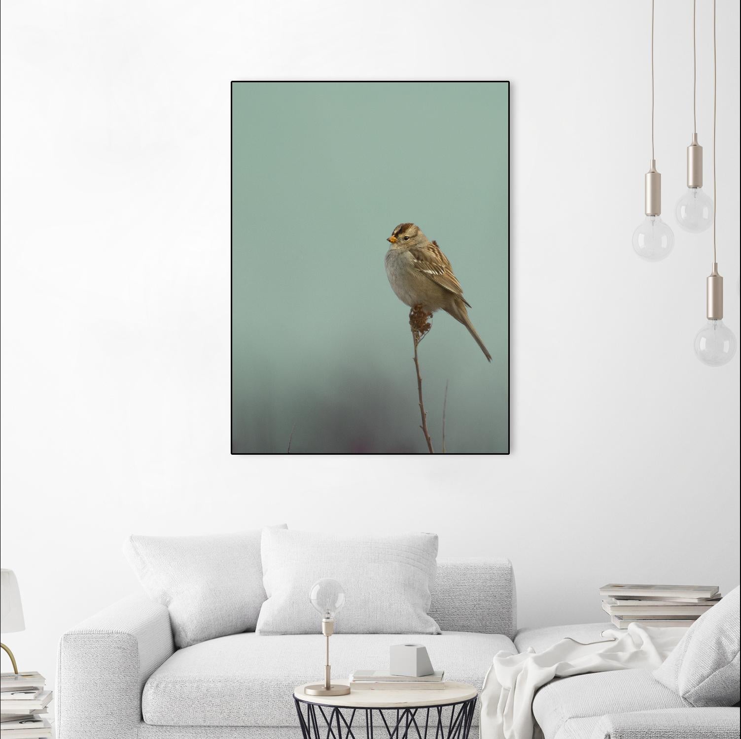 Perch by Nancy Crowell on GIANT ART - greens birds