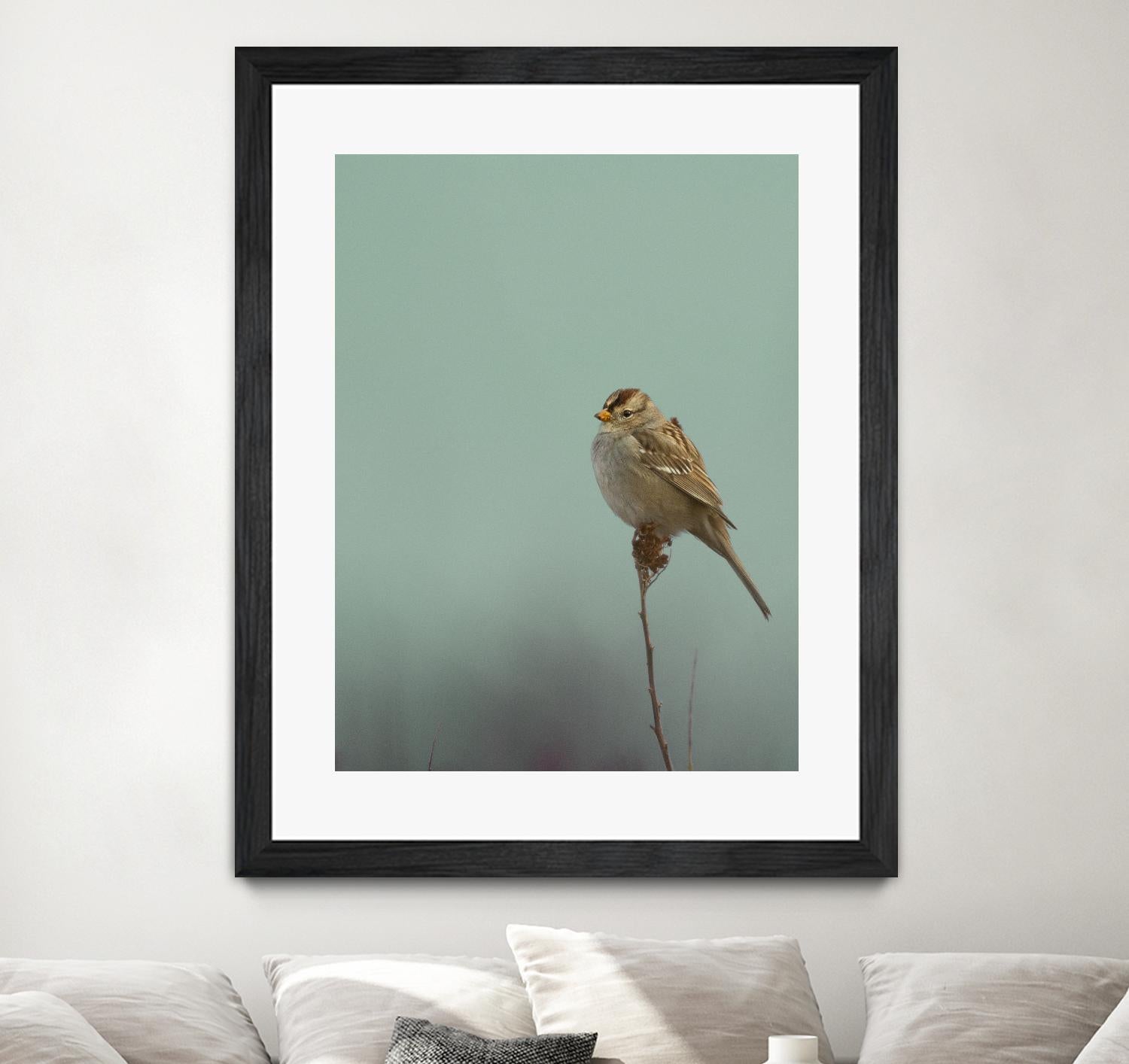 Perch by Nancy Crowell on GIANT ART - greens birds