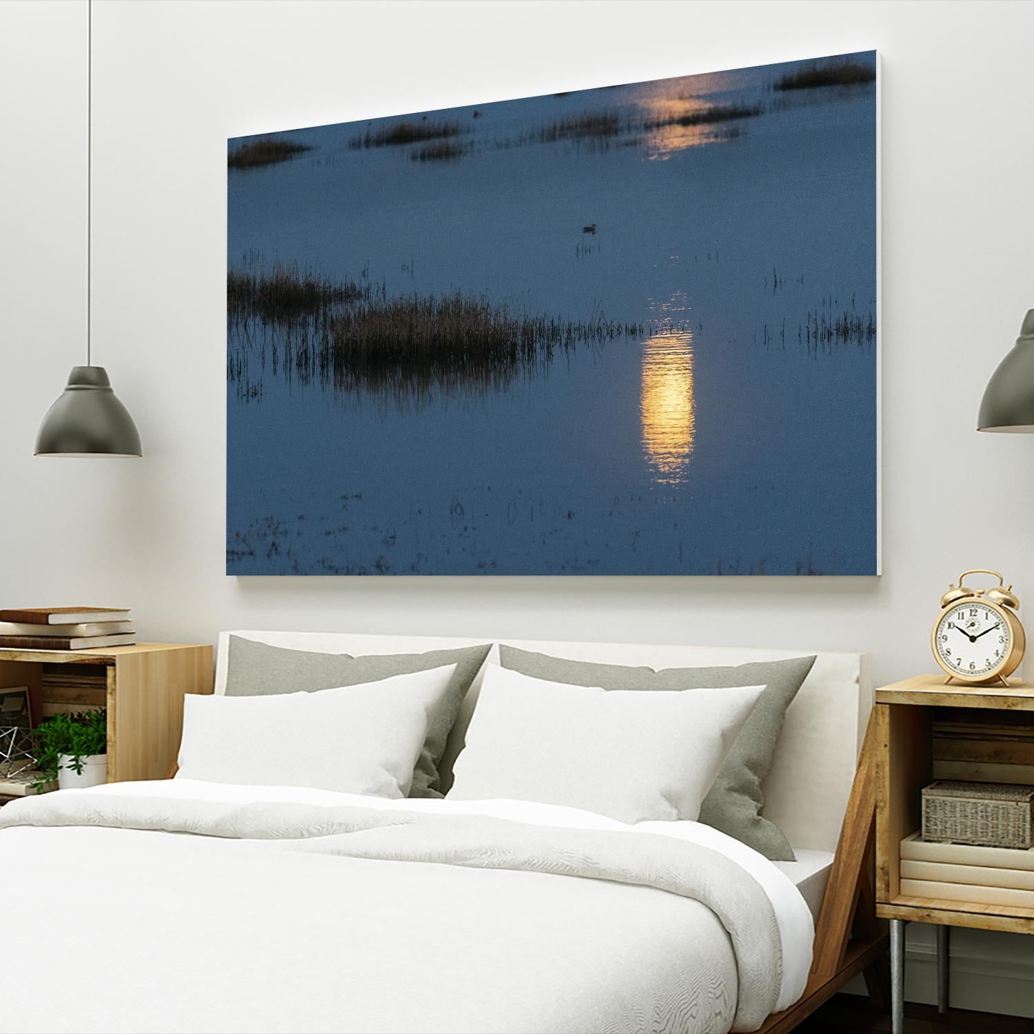 Wetland Moonlight by Nancy Crowell on GIANT ART - scenic