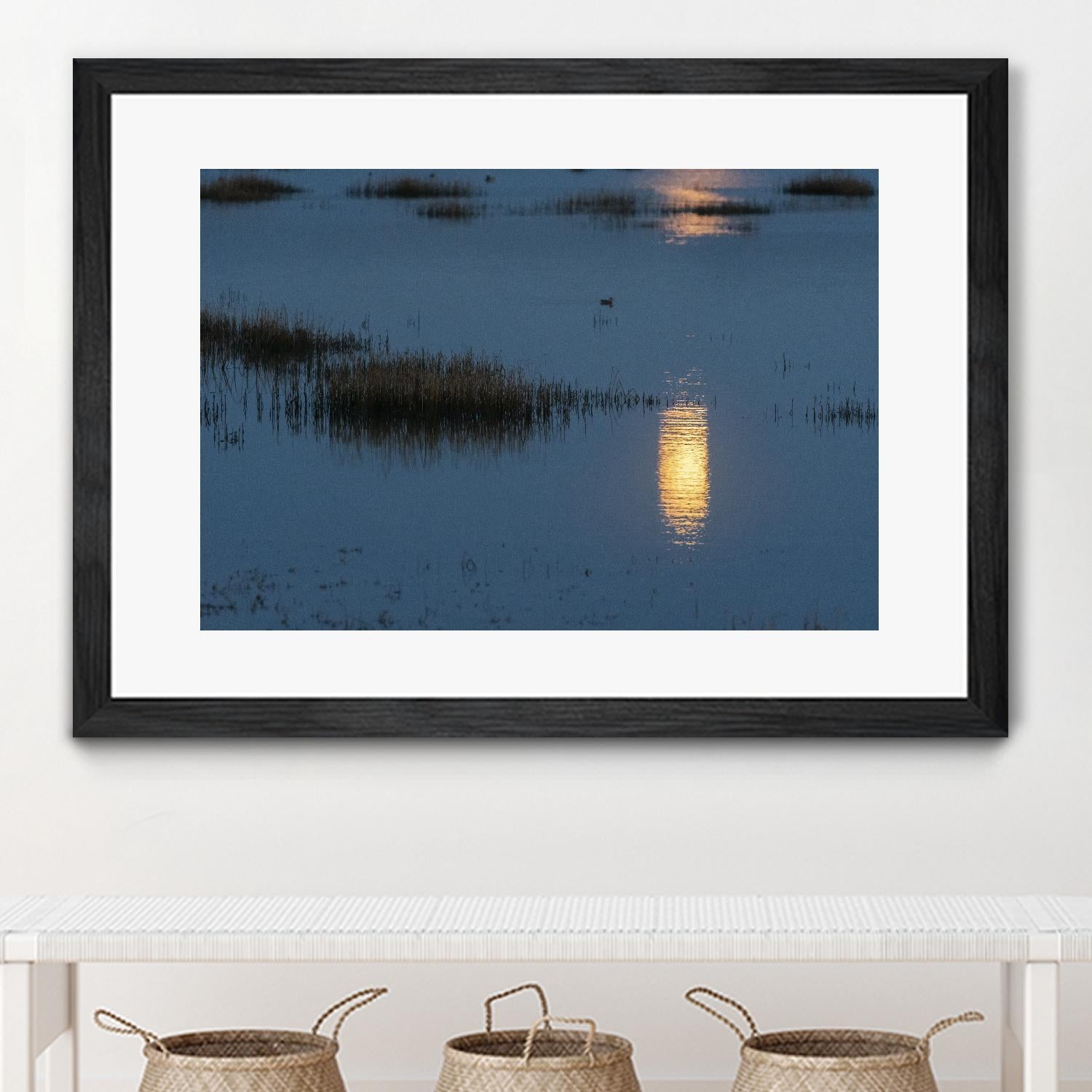 Wetland Moonlight by Nancy Crowell on GIANT ART - scenic