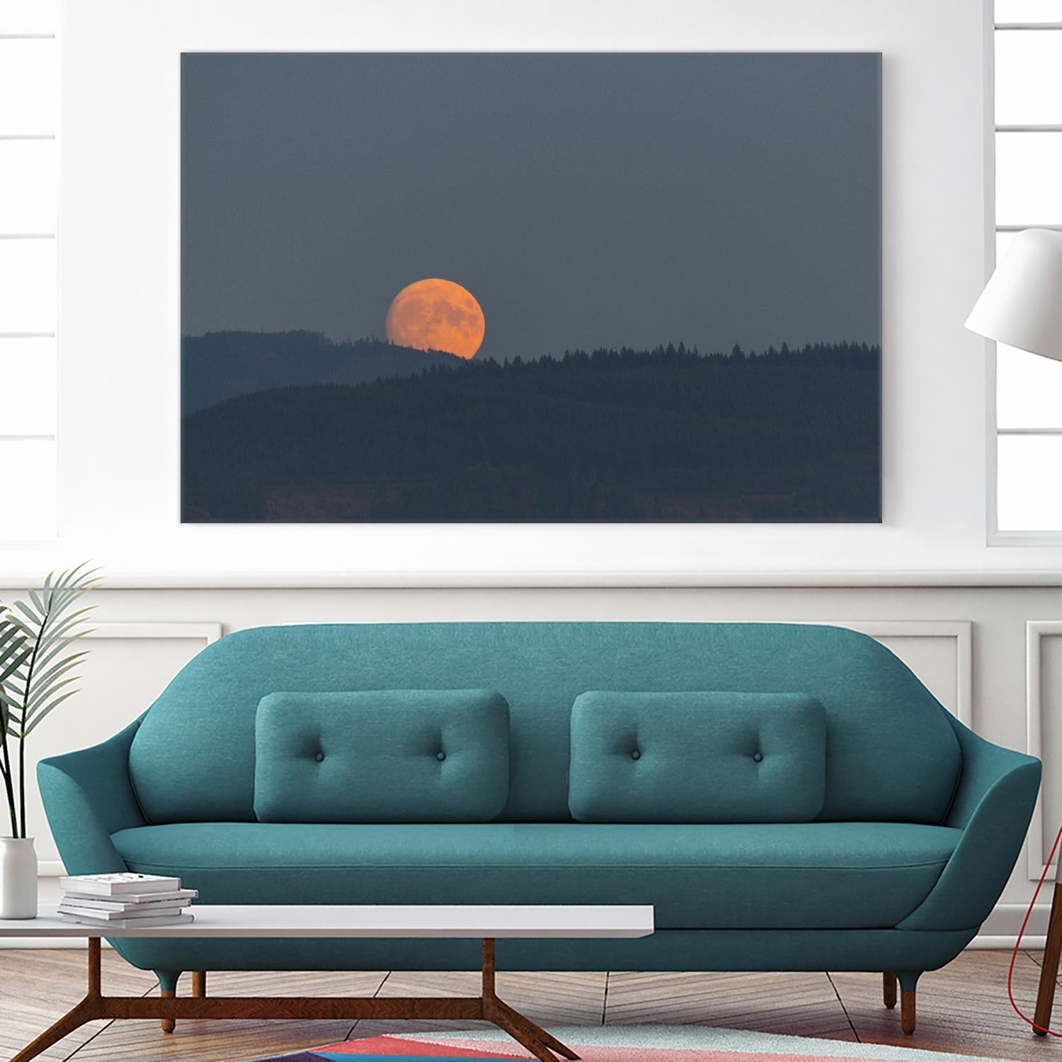 Harvest Moon by Nancy Crowell on GIANT ART - blues scenic