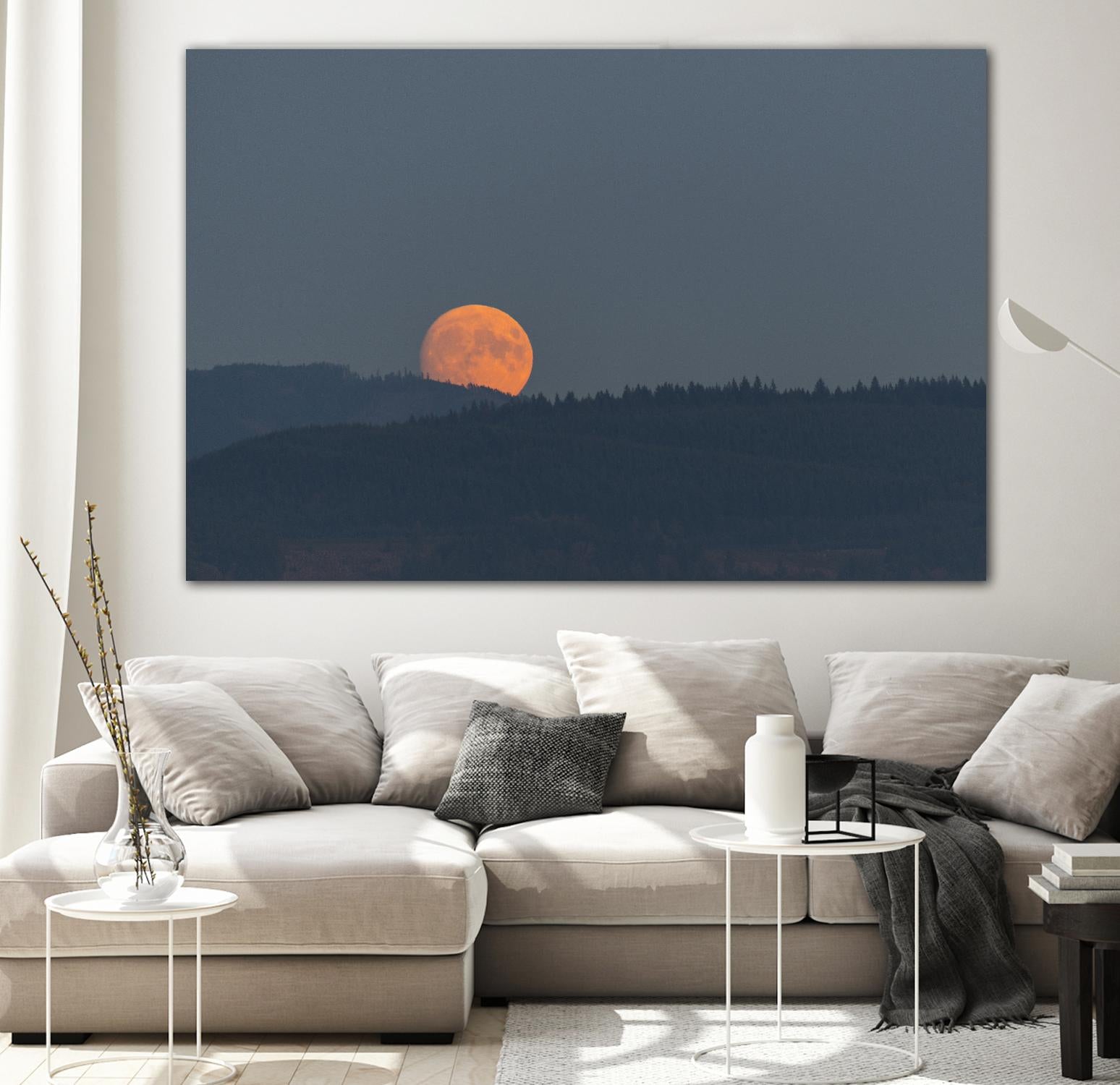 Harvest Moon by Nancy Crowell on GIANT ART - blues scenic