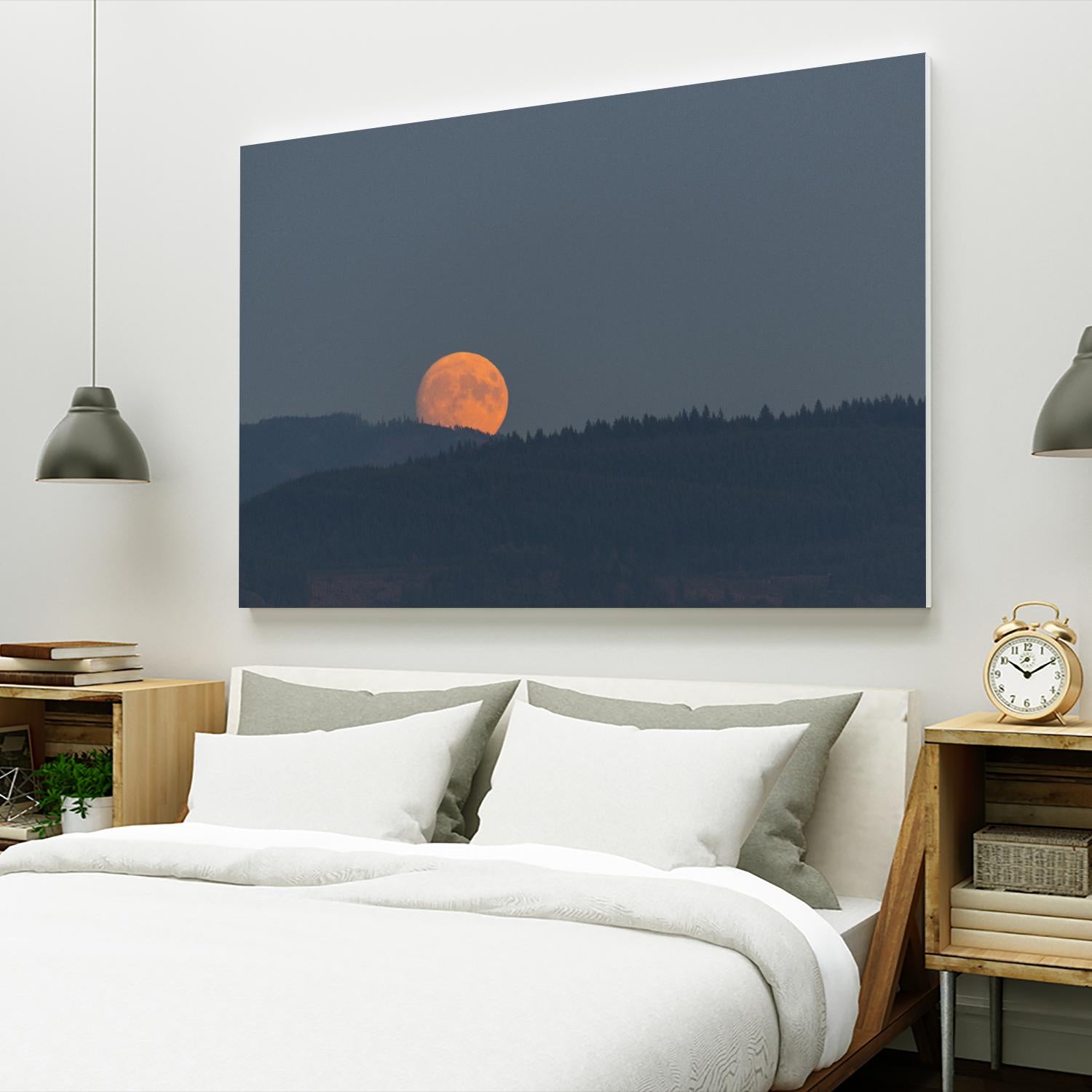 Harvest Moon by Nancy Crowell on GIANT ART - blues scenic