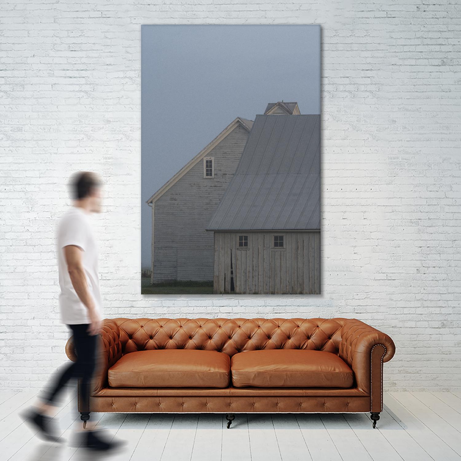 Dusk by Nancy Crowell on GIANT ART - blues rustic scenes