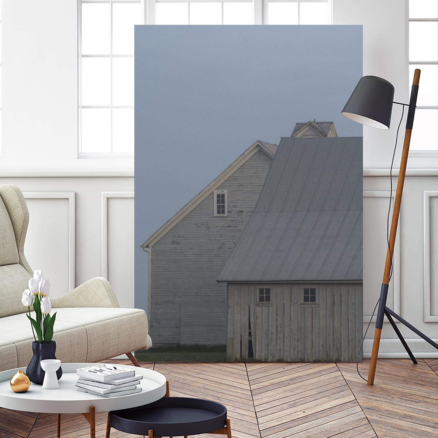 Dusk by Nancy Crowell on GIANT ART - blues rustic scenes