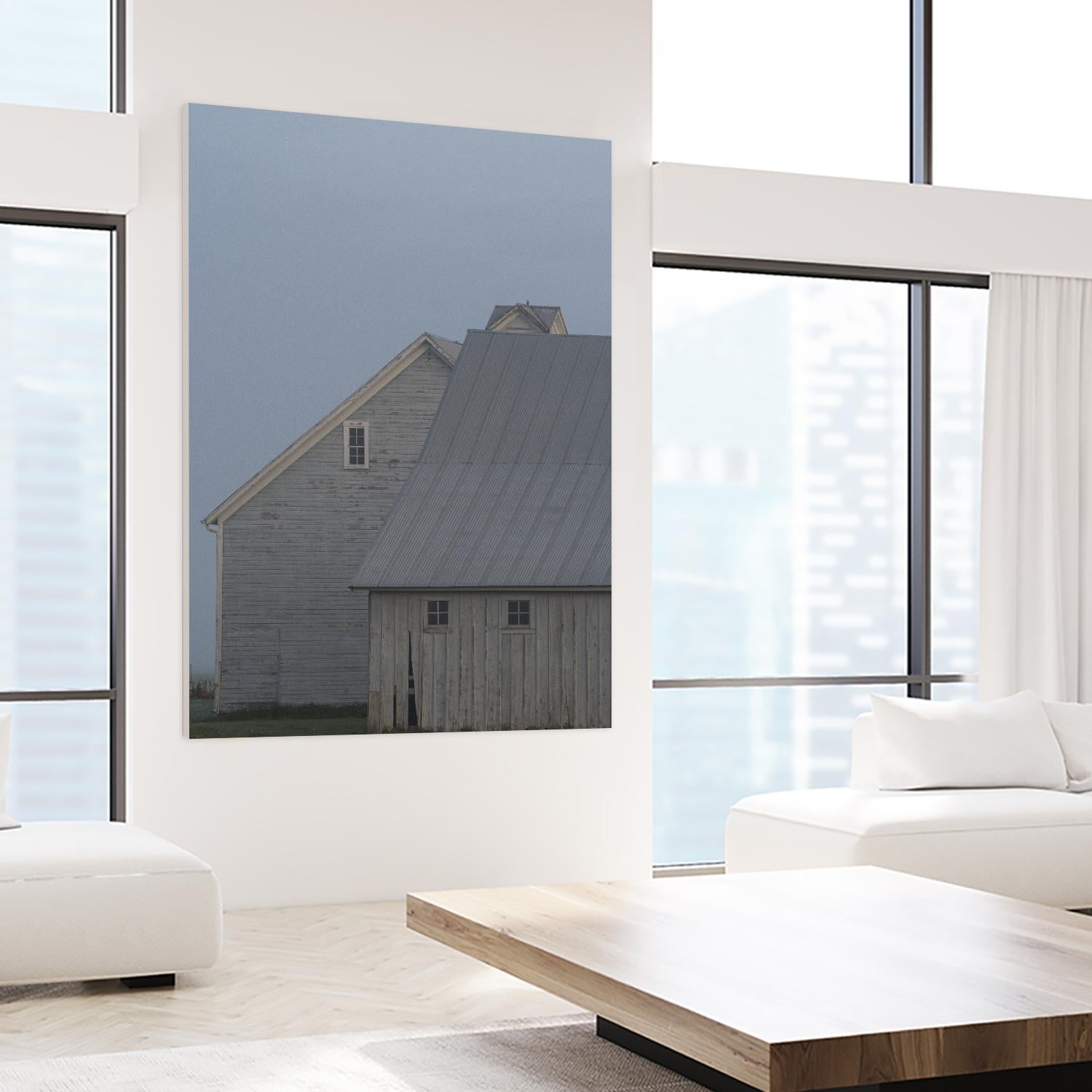 Dusk by Nancy Crowell on GIANT ART - blues rustic scenes