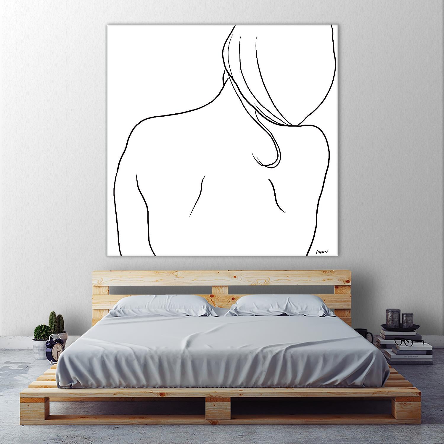 Femme II by Patti Mann on GIANT ART - whites & creams, blacks figurative