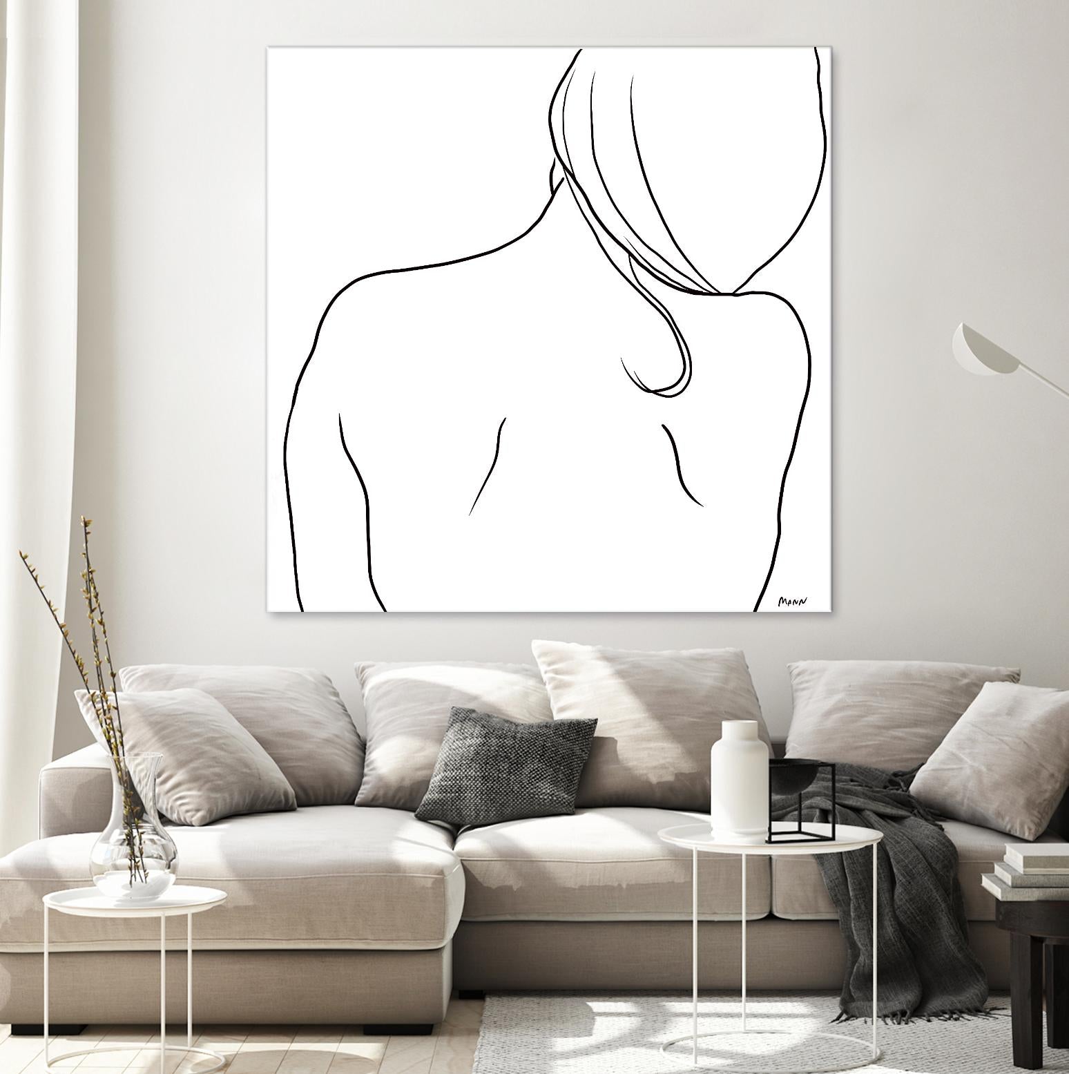 Femme II by Patti Mann on GIANT ART - whites & creams, blacks figurative