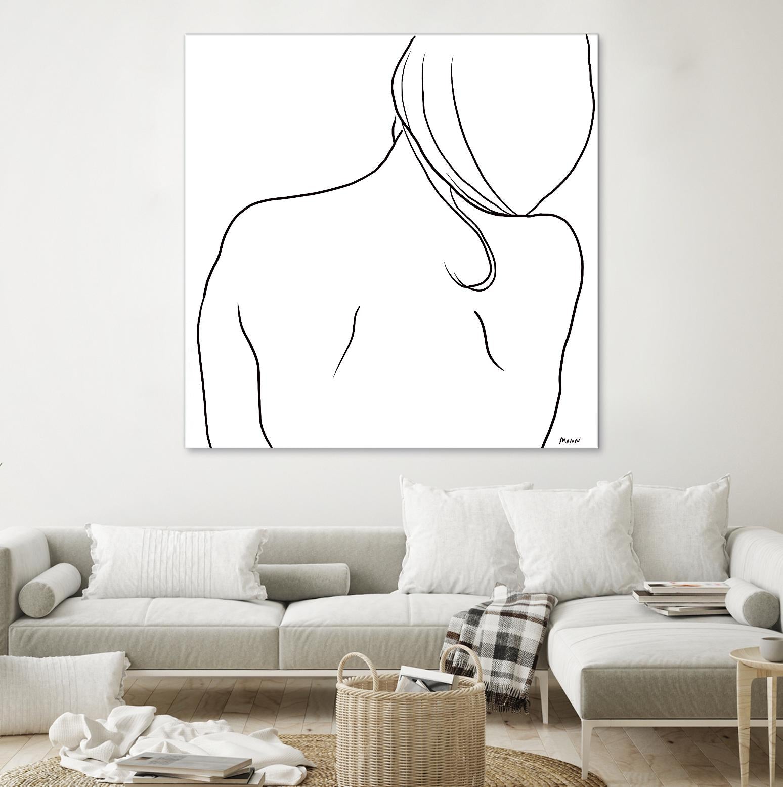 Femme II by Patti Mann on GIANT ART - whites & creams, blacks figurative