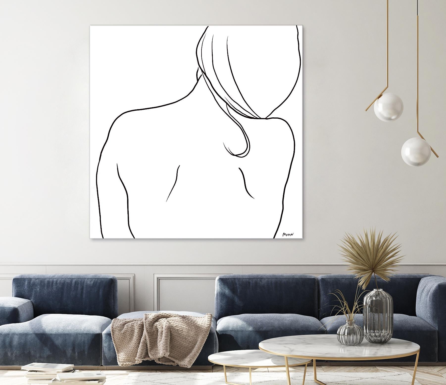 Femme II by Patti Mann on GIANT ART - whites & creams, blacks figurative