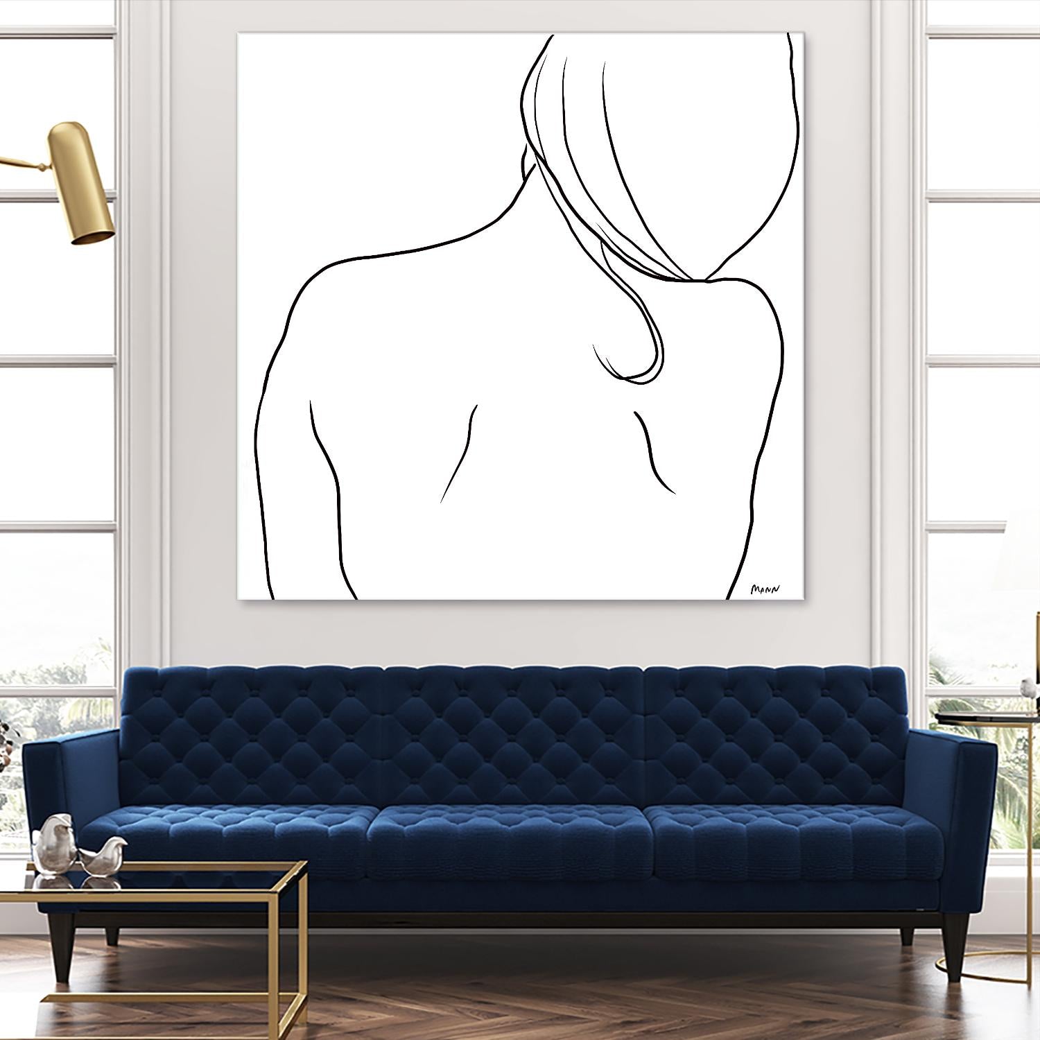 Femme II by Patti Mann on GIANT ART - whites & creams, blacks figurative