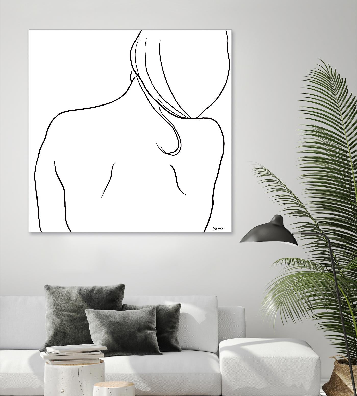 Femme II by Patti Mann on GIANT ART - whites & creams, blacks figurative