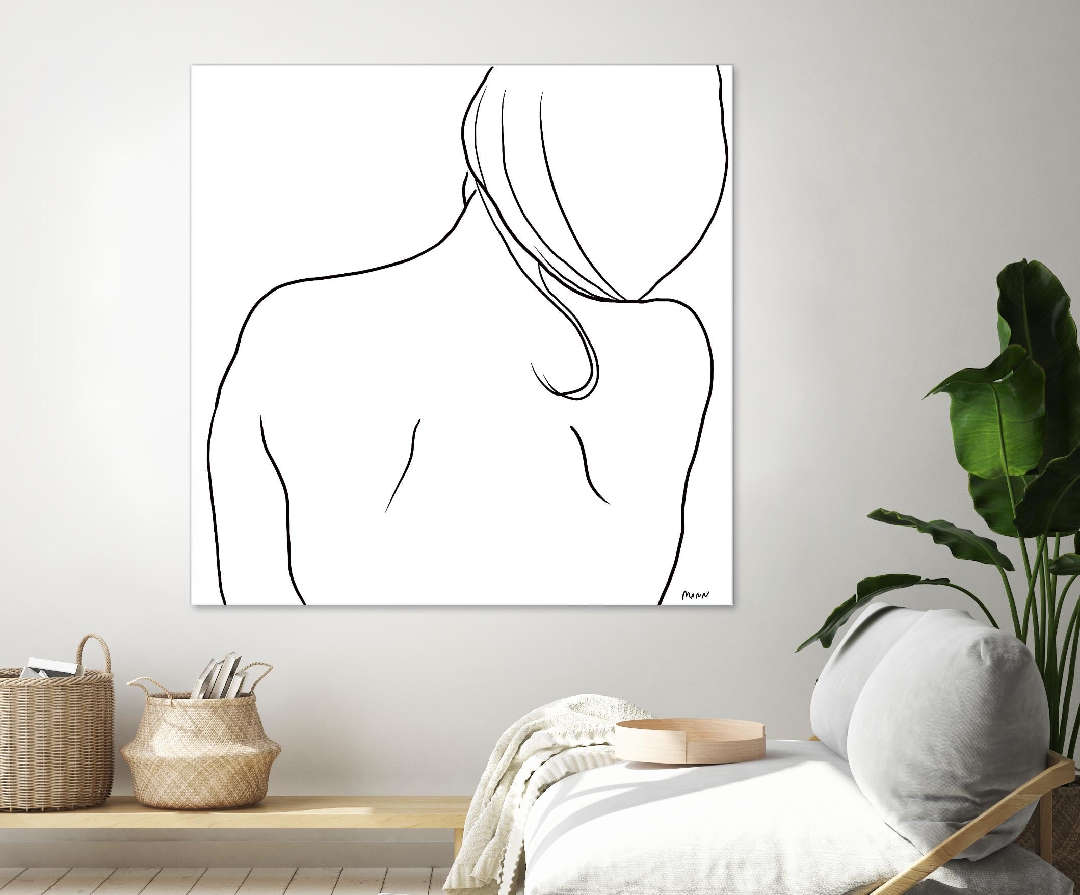 Femme II by Patti Mann on GIANT ART - whites & creams, blacks figurative