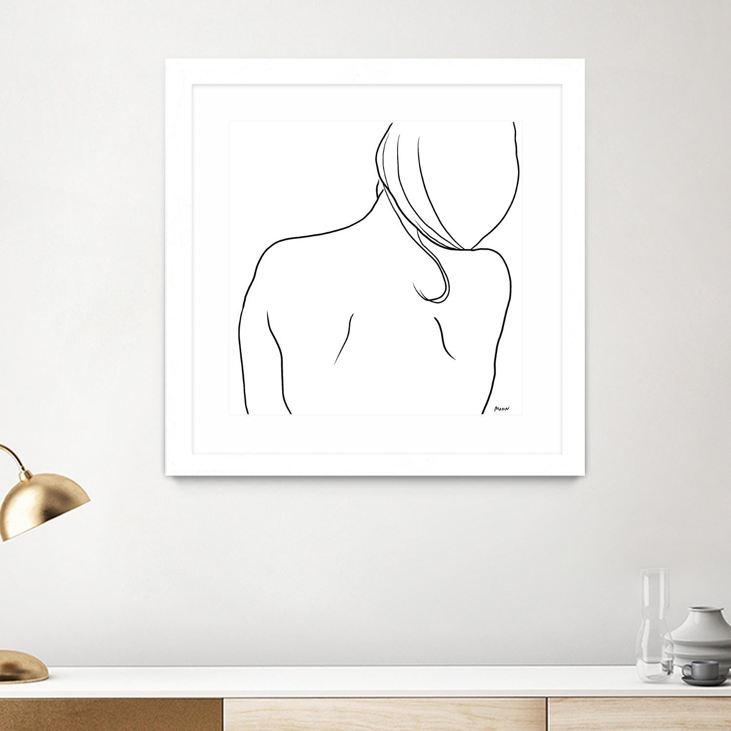 Femme II by Patti Mann on GIANT ART - whites & creams, blacks figurative