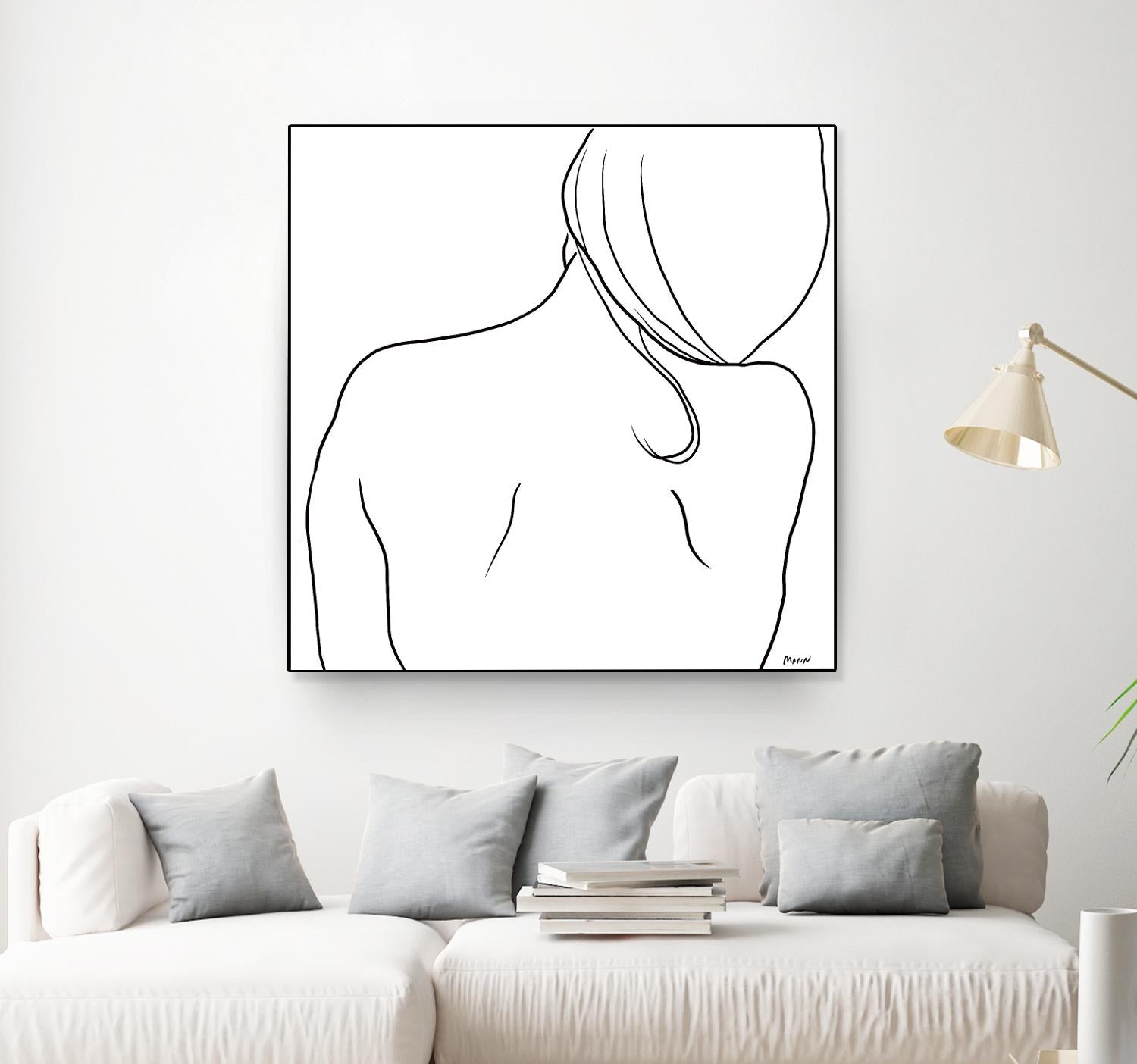 Femme II by Patti Mann on GIANT ART - whites & creams, blacks figurative