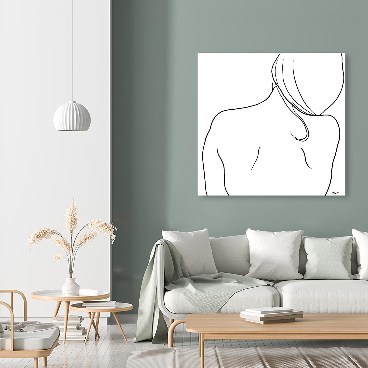 Femme II by Patti Mann on GIANT ART - whites & creams, blacks figurative