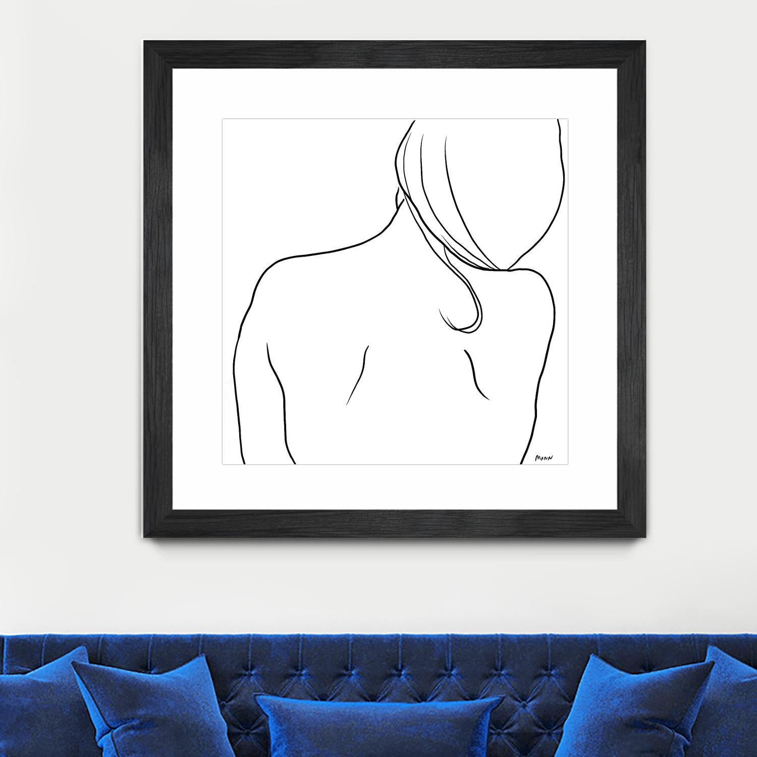 Femme II by Patti Mann on GIANT ART - whites & creams, blacks figurative