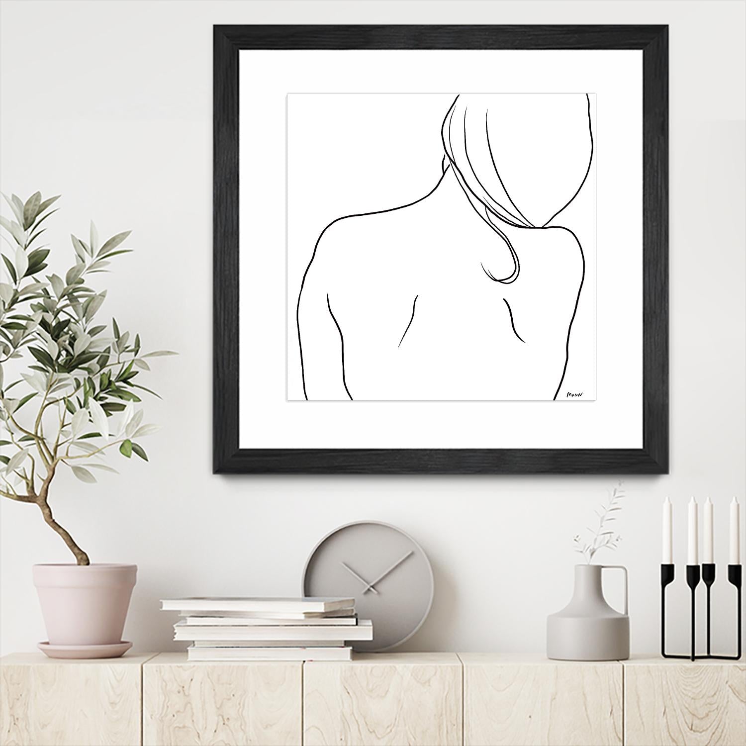 Femme II by Patti Mann on GIANT ART - whites & creams, blacks figurative