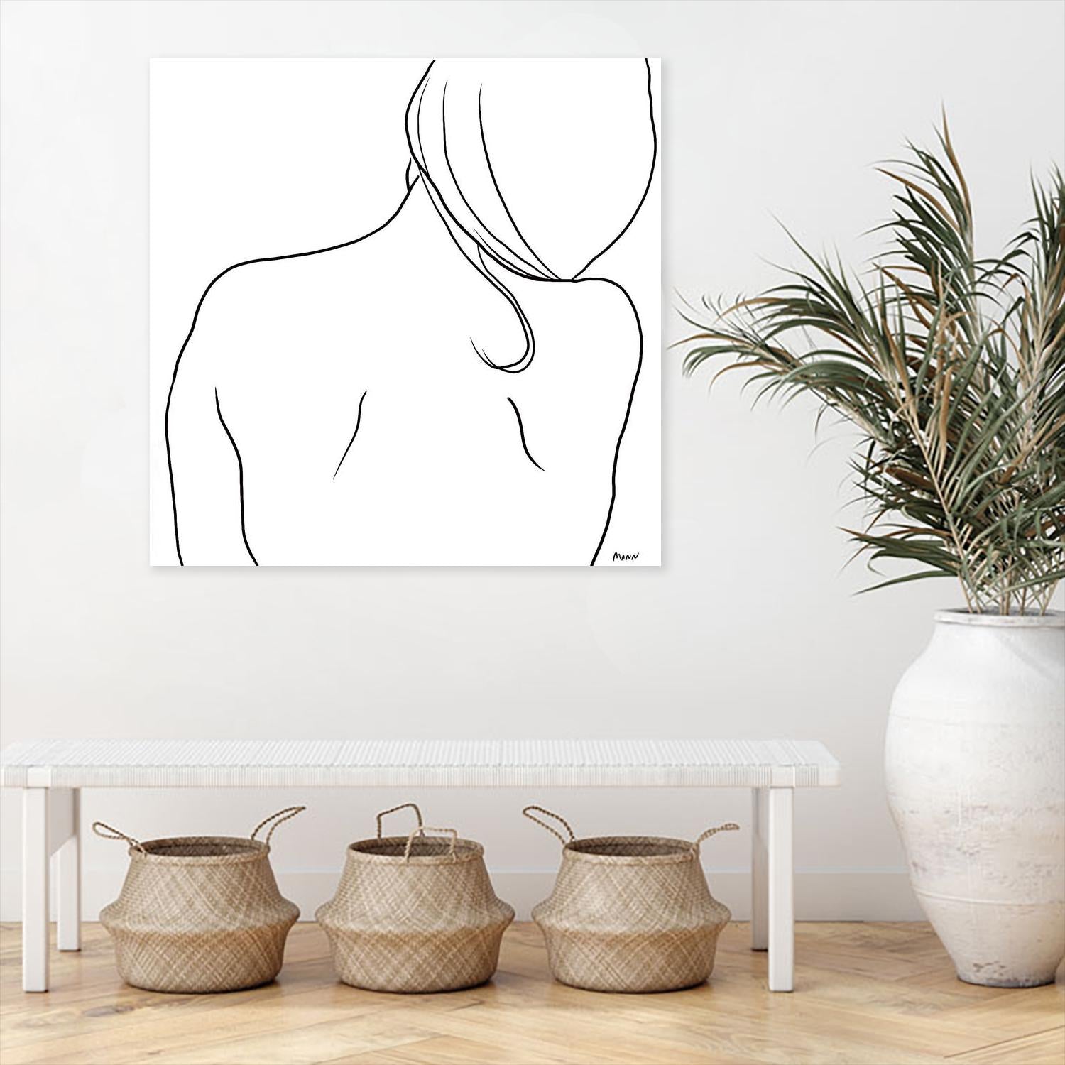 Femme II by Patti Mann on GIANT ART - whites & creams, blacks figurative