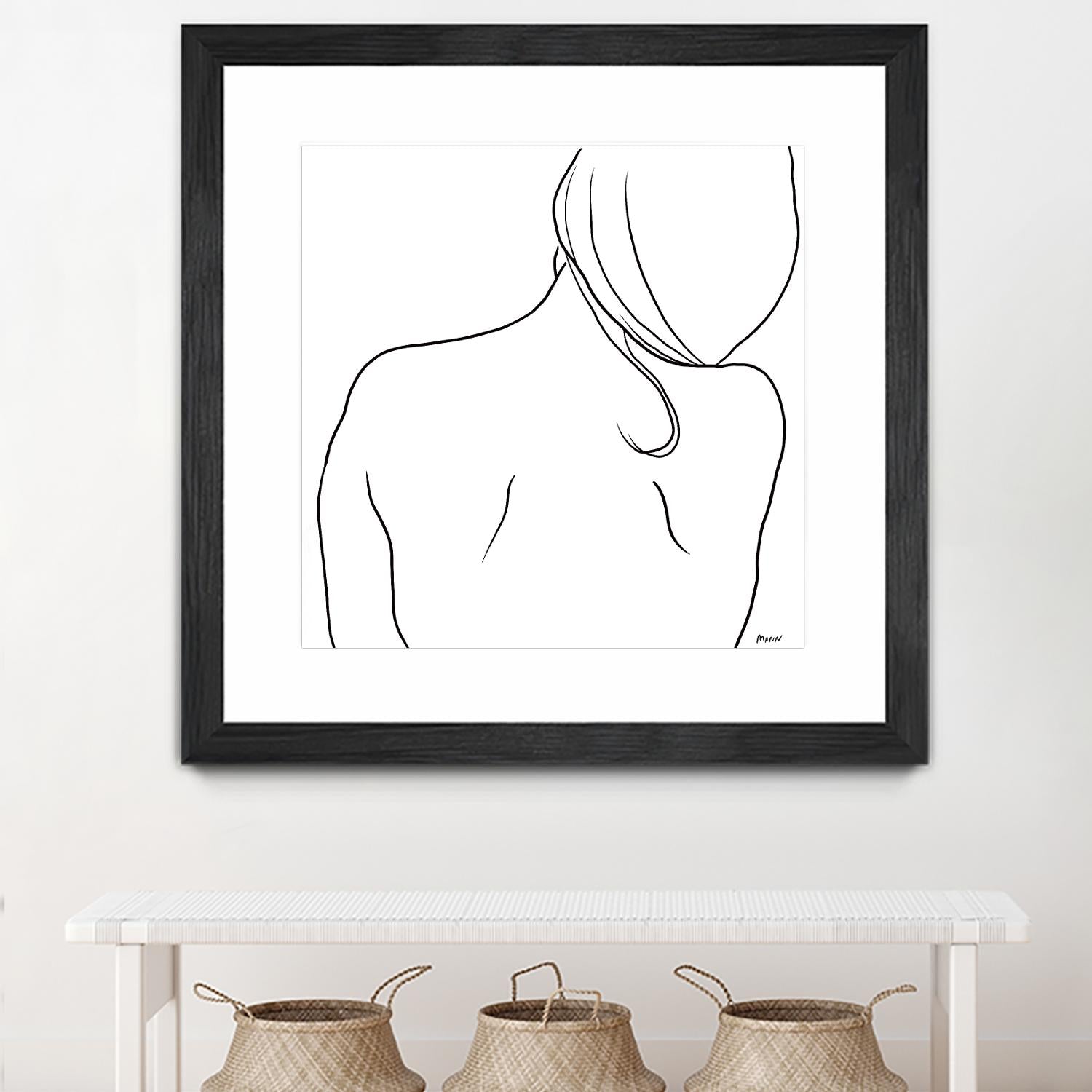 Femme II by Patti Mann on GIANT ART - whites & creams, blacks figurative