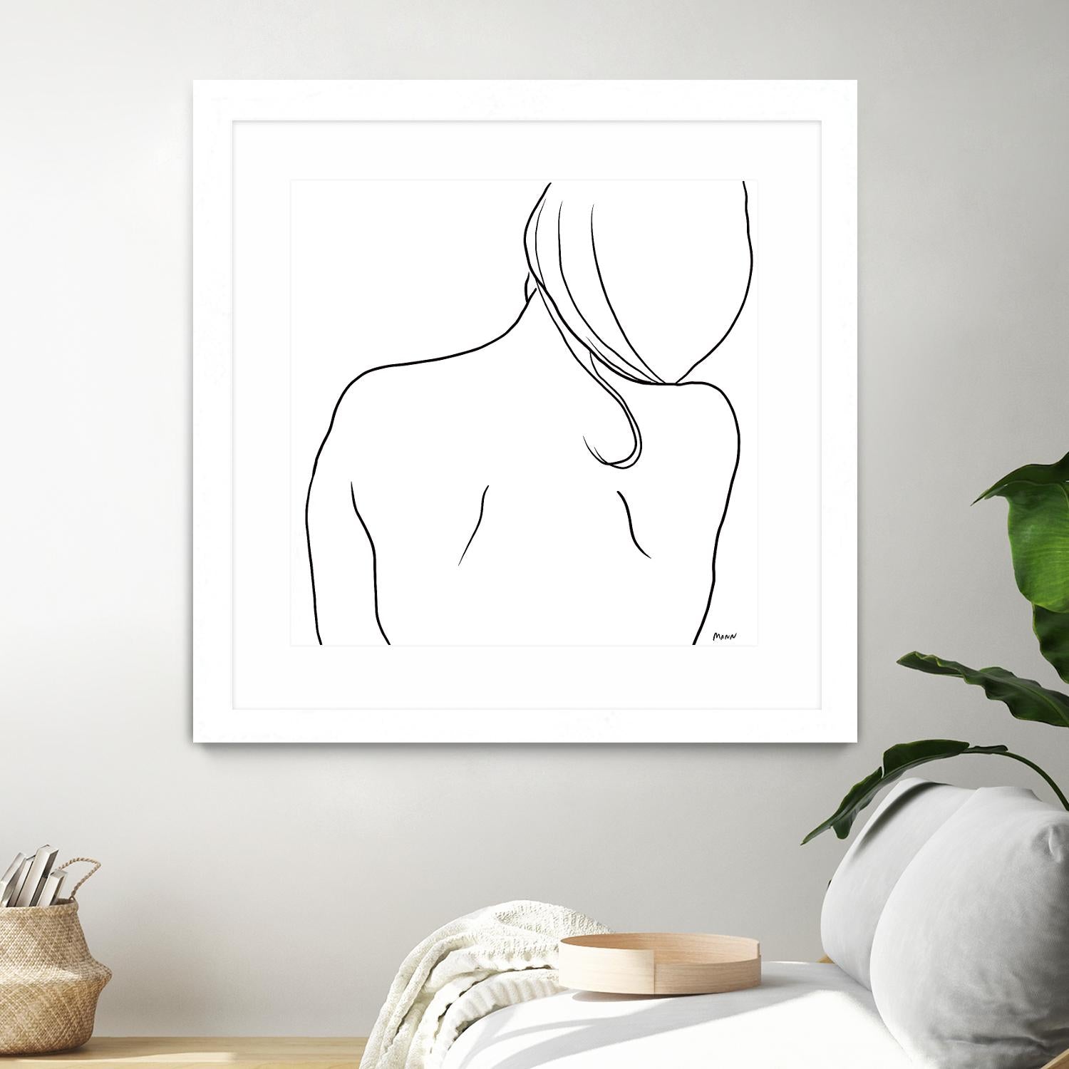 Femme II by Patti Mann on GIANT ART - whites & creams, blacks figurative