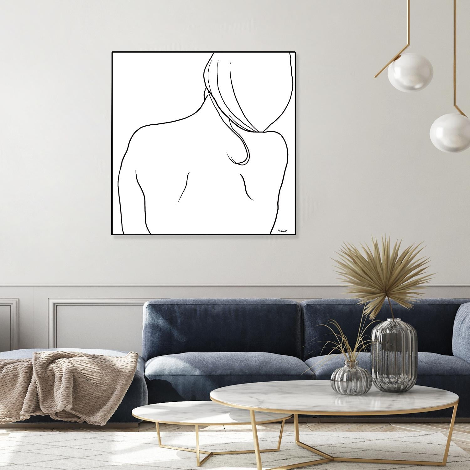 Femme II by Patti Mann on GIANT ART - whites & creams, blacks figurative