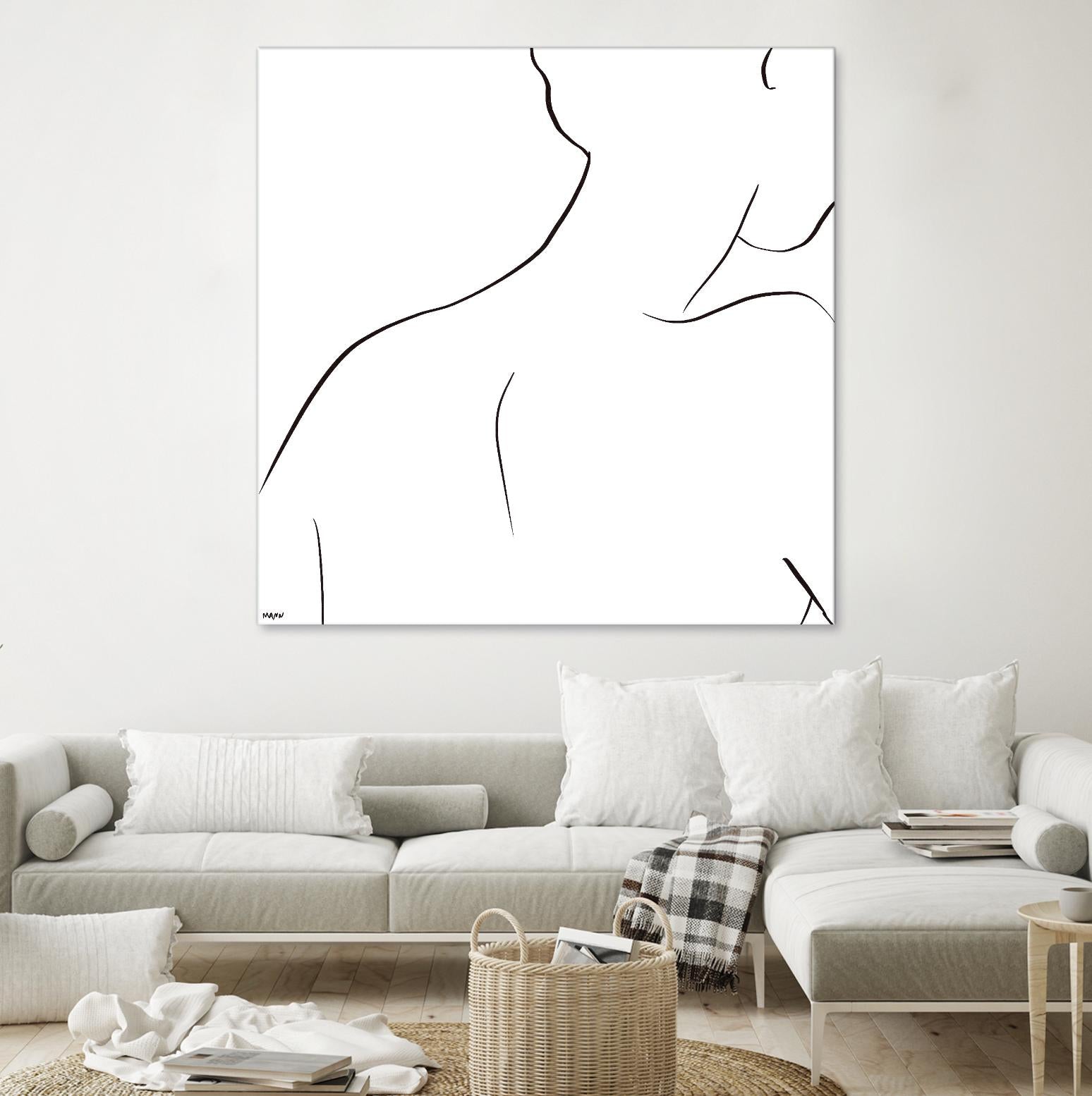 Femme III by Patti Mann on GIANT ART - whites & creams, blacks figurative