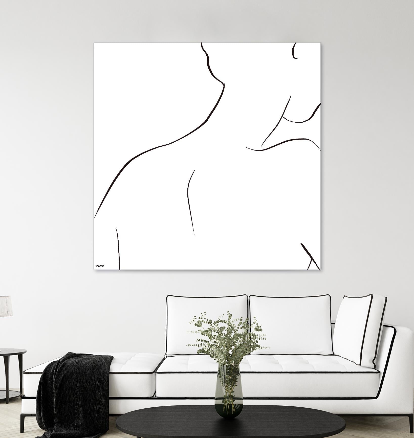 Femme III by Patti Mann on GIANT ART - whites & creams, blacks figurative