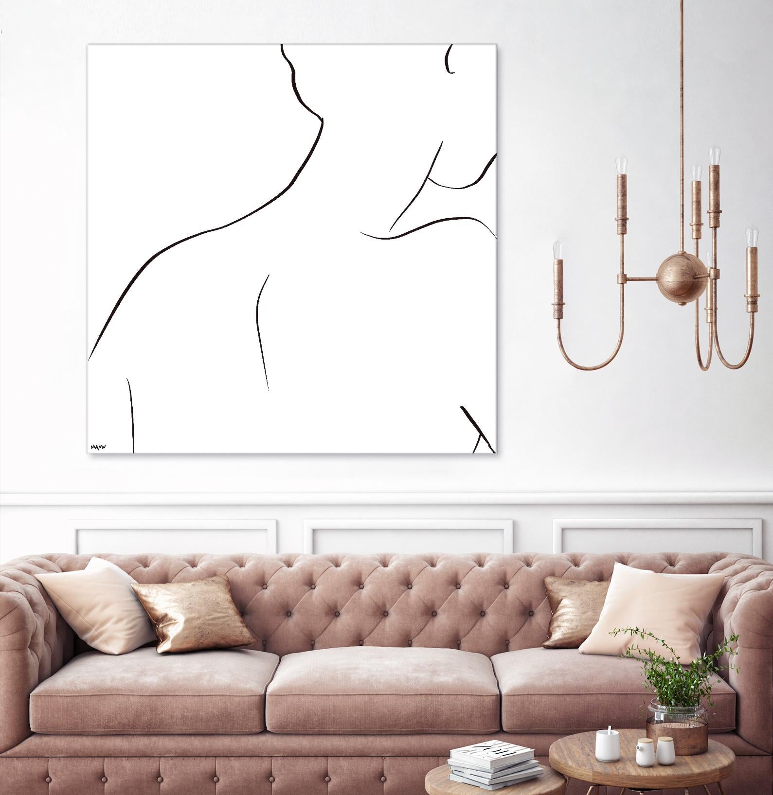 Femme III by Patti Mann on GIANT ART - whites & creams, blacks figurative