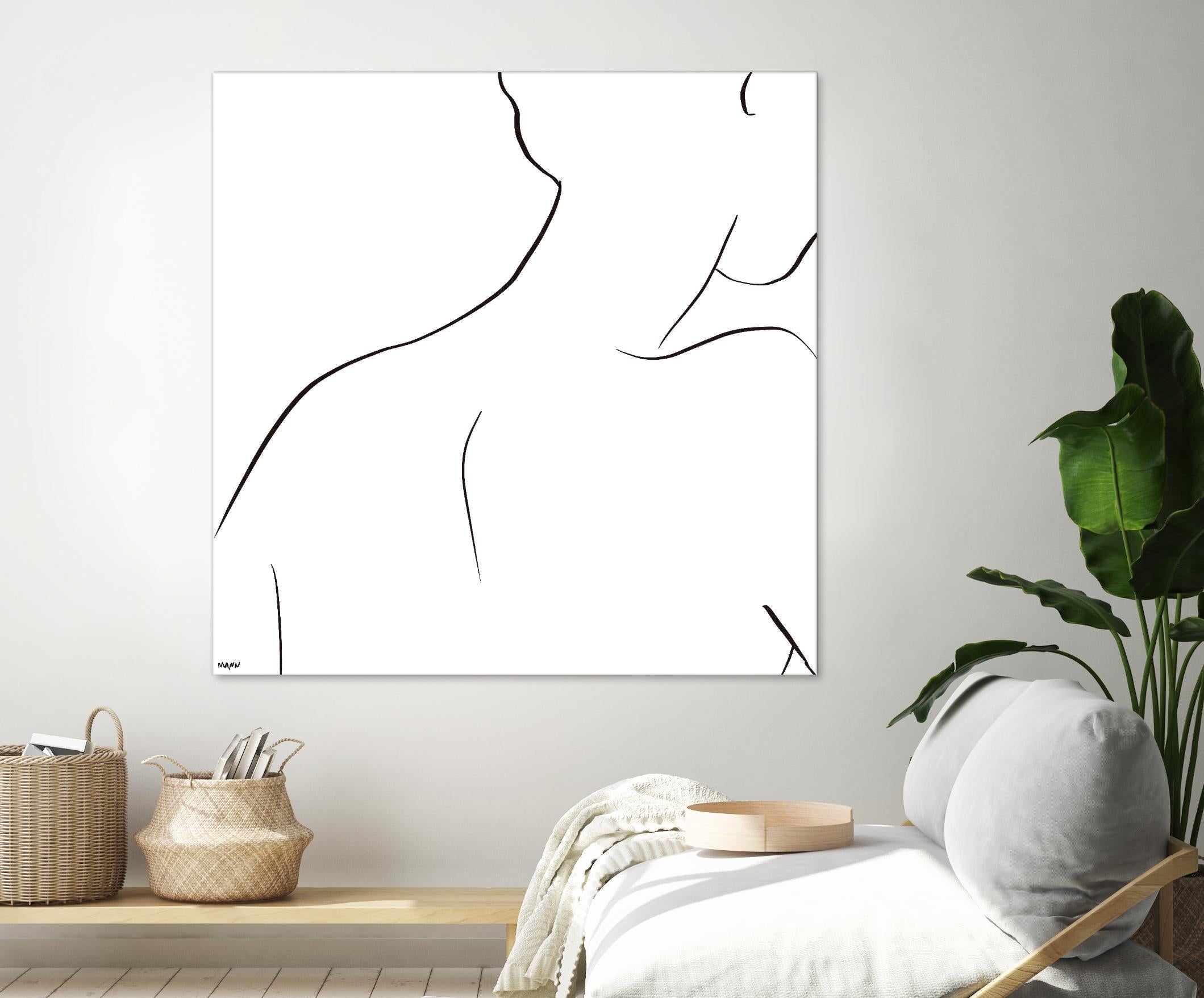 Femme III by Patti Mann on GIANT ART - whites & creams, blacks figurative