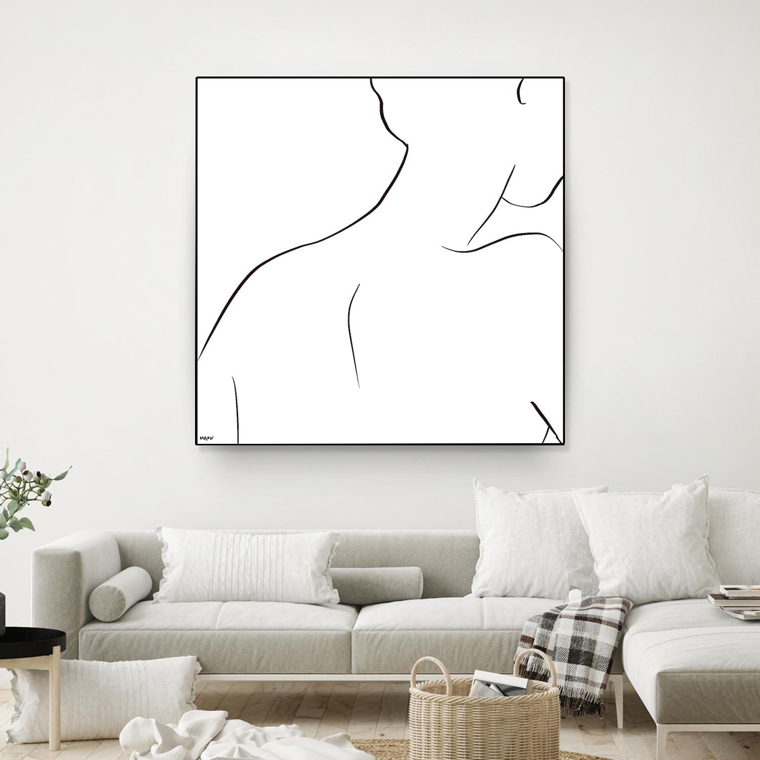 Femme III by Patti Mann on GIANT ART - whites & creams, blacks figurative