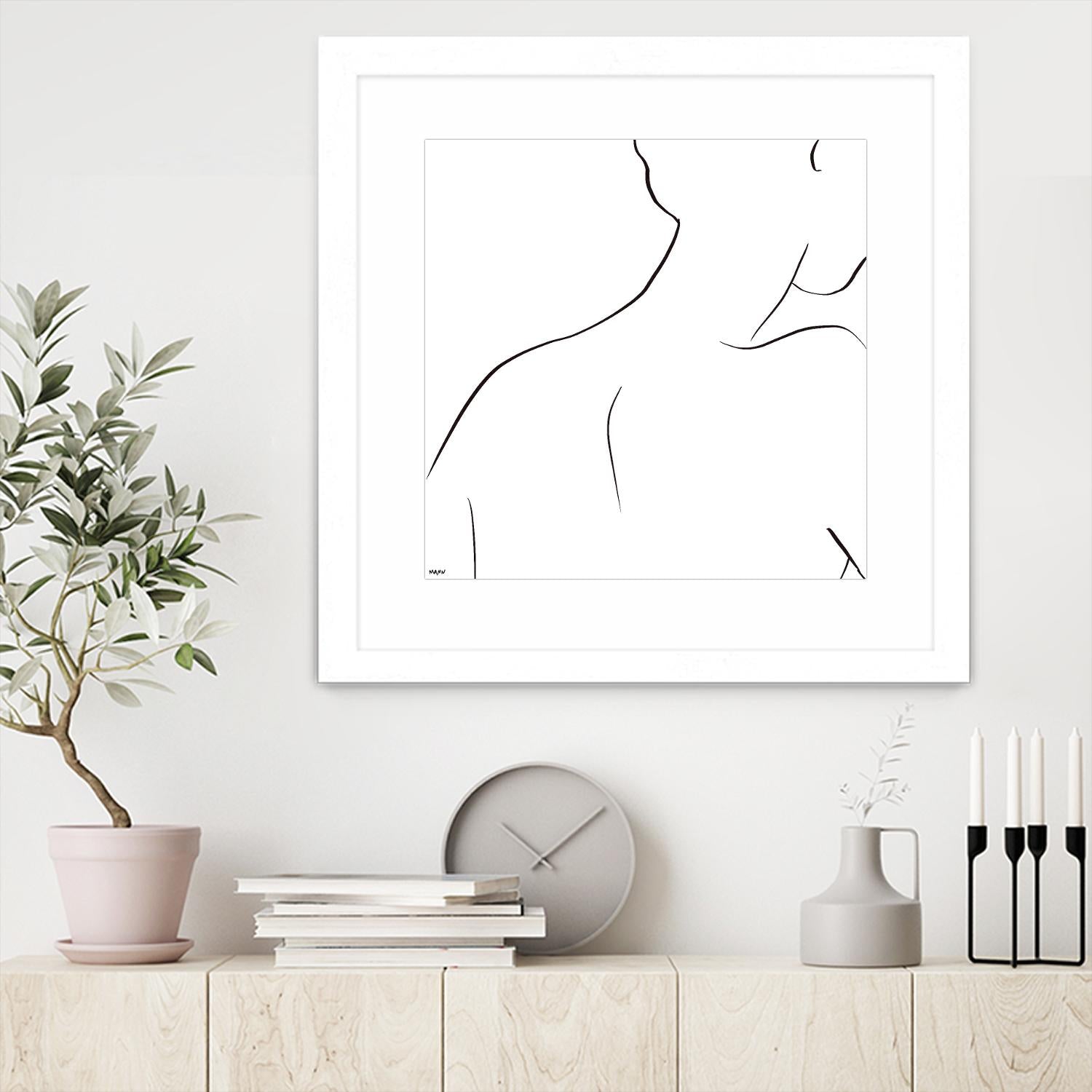 Femme III by Patti Mann on GIANT ART - whites & creams, blacks figurative