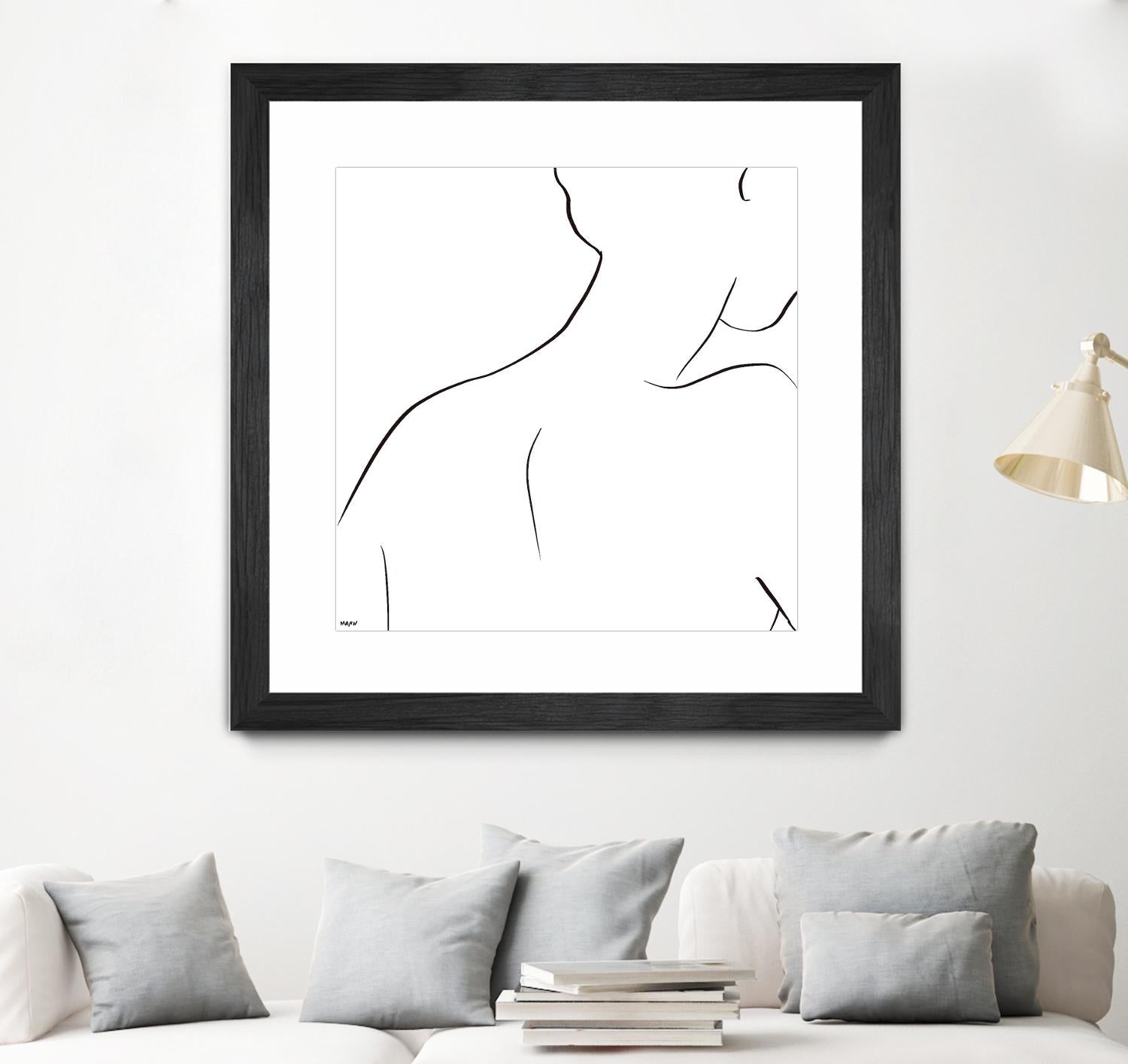 Femme III by Patti Mann on GIANT ART - whites & creams, blacks figurative