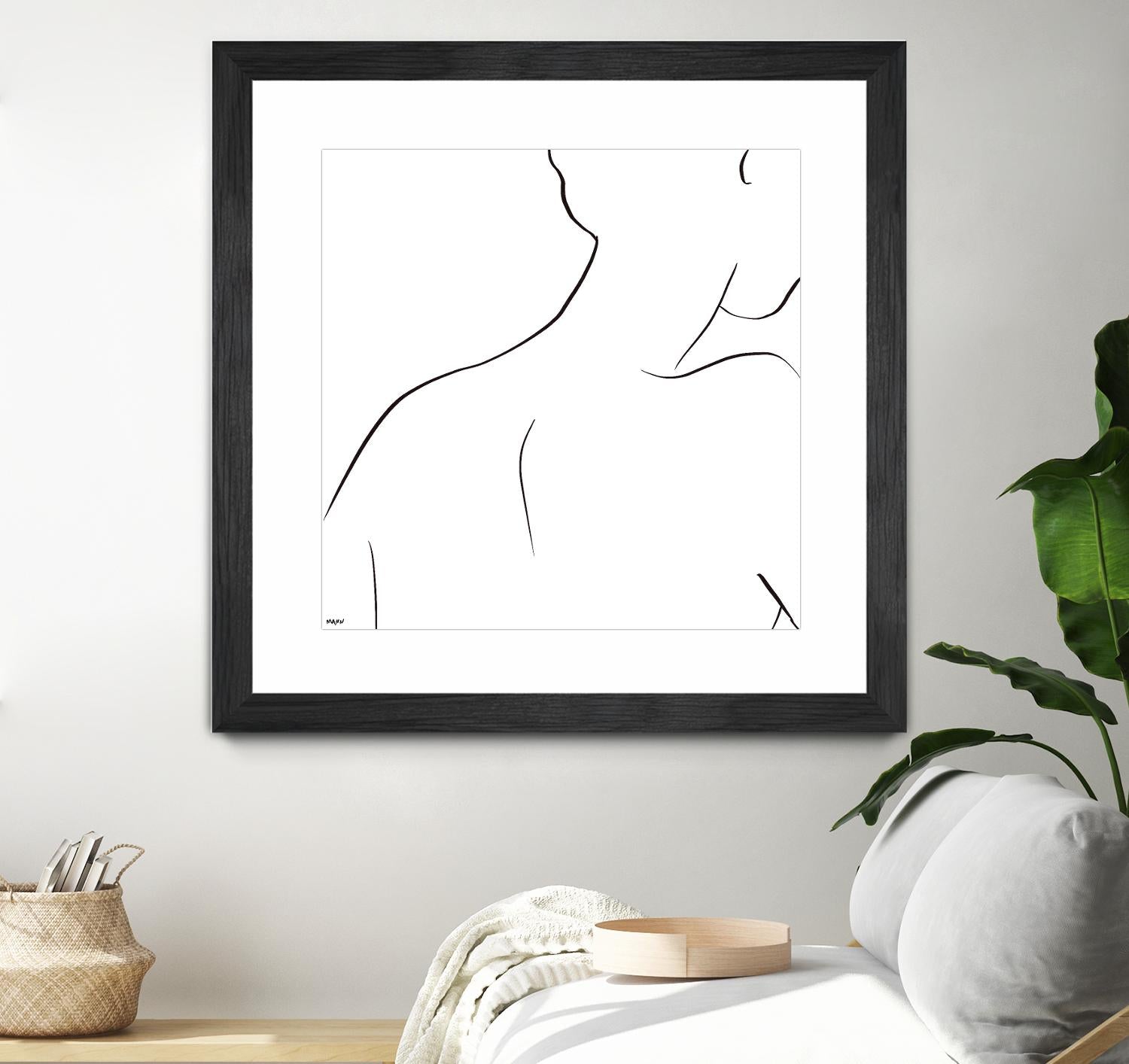 Femme III by Patti Mann on GIANT ART - whites & creams, blacks figurative