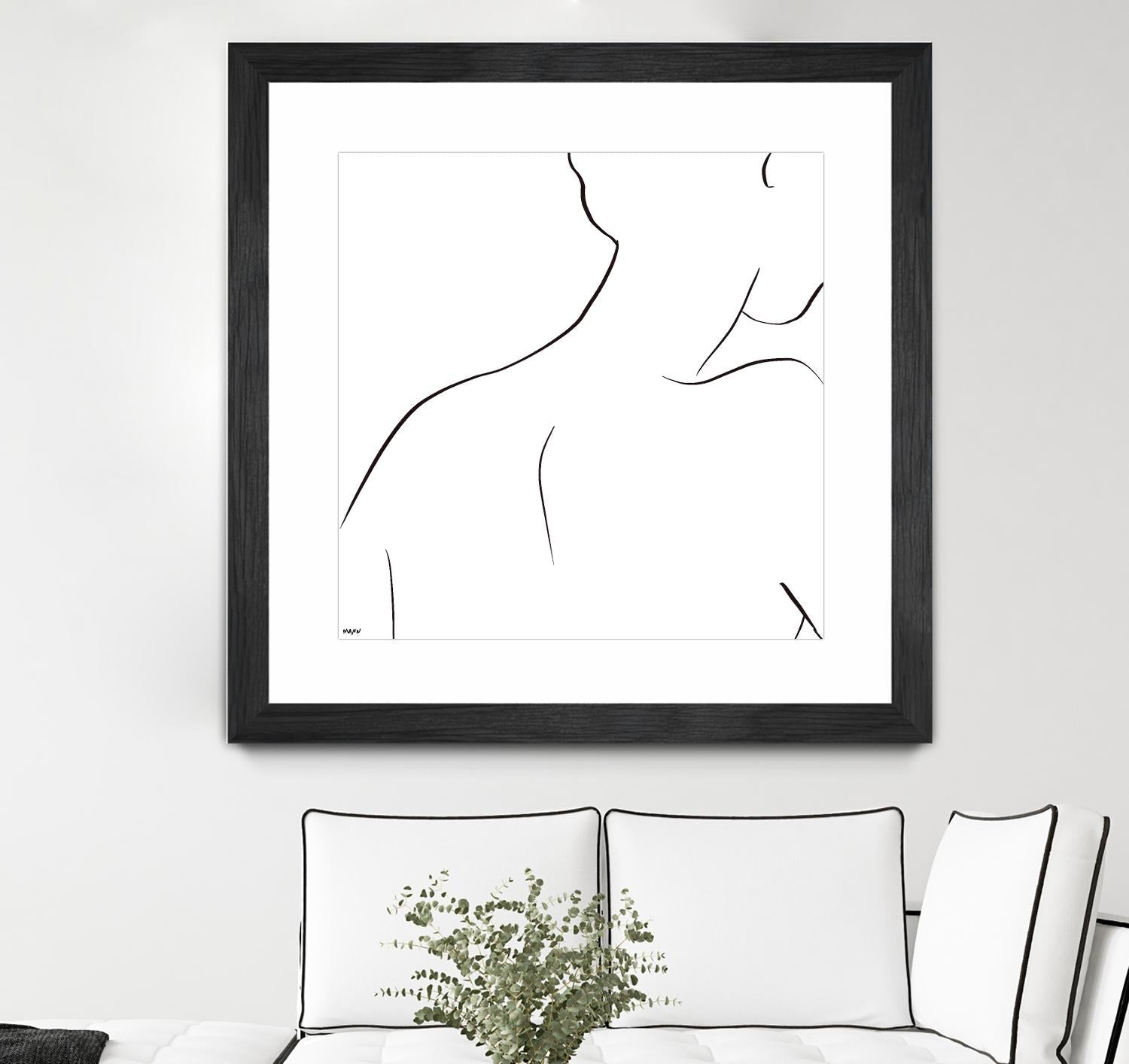 Femme III by Patti Mann on GIANT ART - whites & creams, blacks figurative